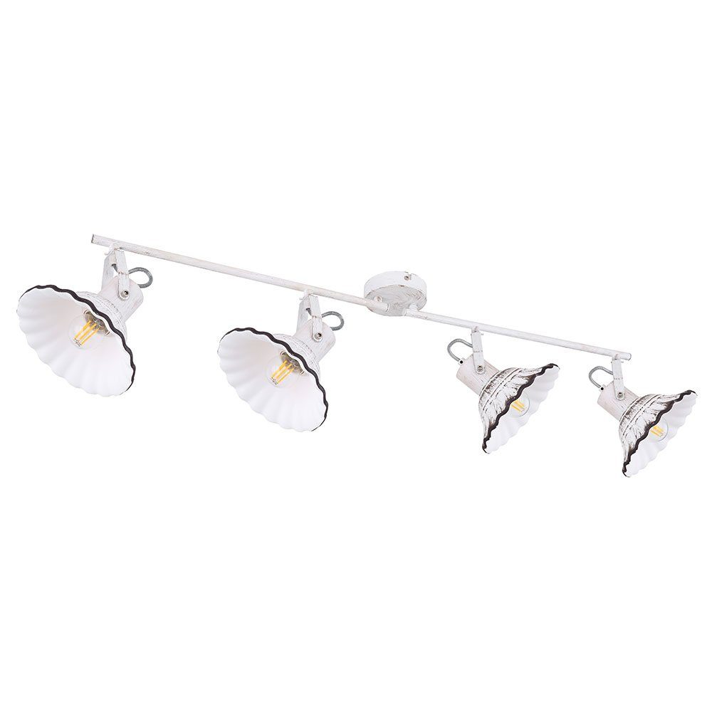 GLOBO LIGHTING LED Deckenspot, Leuchtmittel nicht inklusive, Deckenlampe Deckenleuchte Spotleiste verstellbar Keramik getüncht