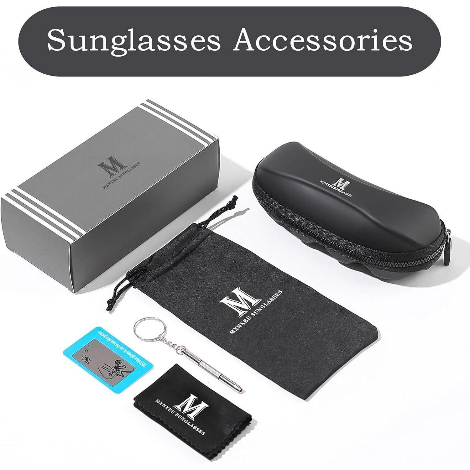 LuxusKollektion Retrosonnenbrille Sonnenbrille Herren Polarisiert UV400 Fahrerbrille Blau Silber