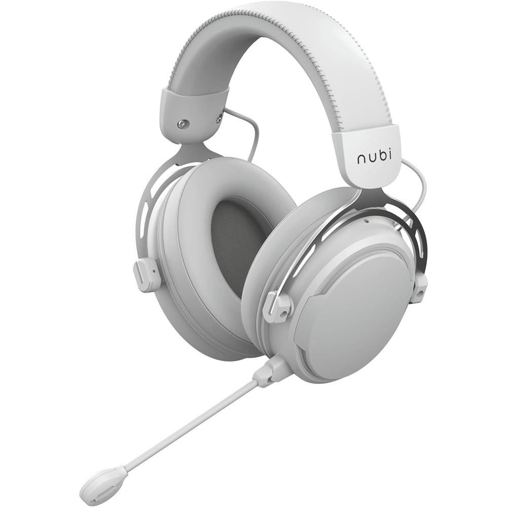 nubi NH1 Pro Wireless Headset Weiß für Gaming, Musik & Multimedia Gaming-Headset (Abnehmbares, flexibel positionierbares Mikrofon) – Bild 5 von 5