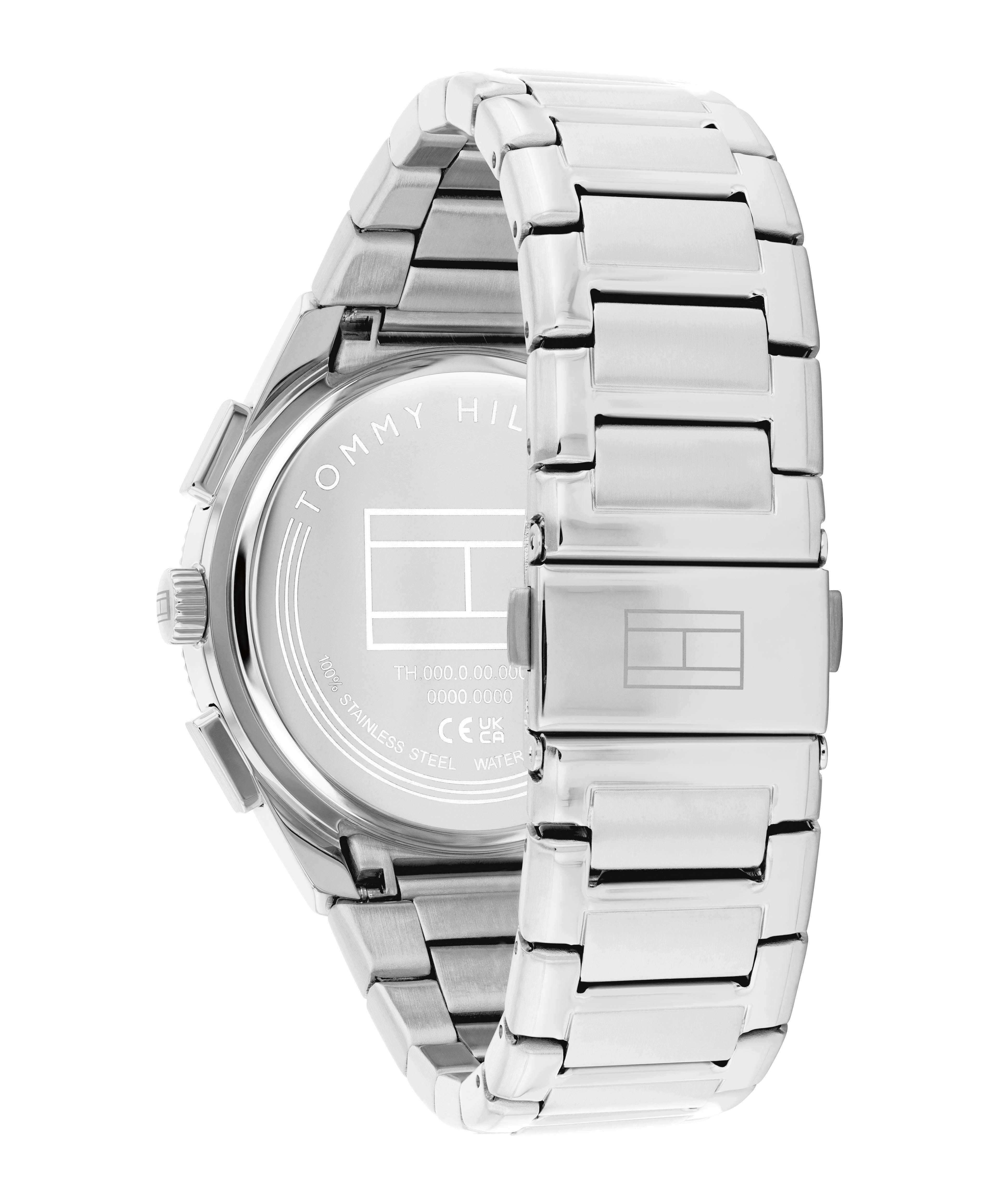 Tommy Hilfiger Multifunktionsuhr Sam 1792253, Quarzuhr, Armbanduhr, Herrenuhr, Edelstahlarmband, analog, Tag
