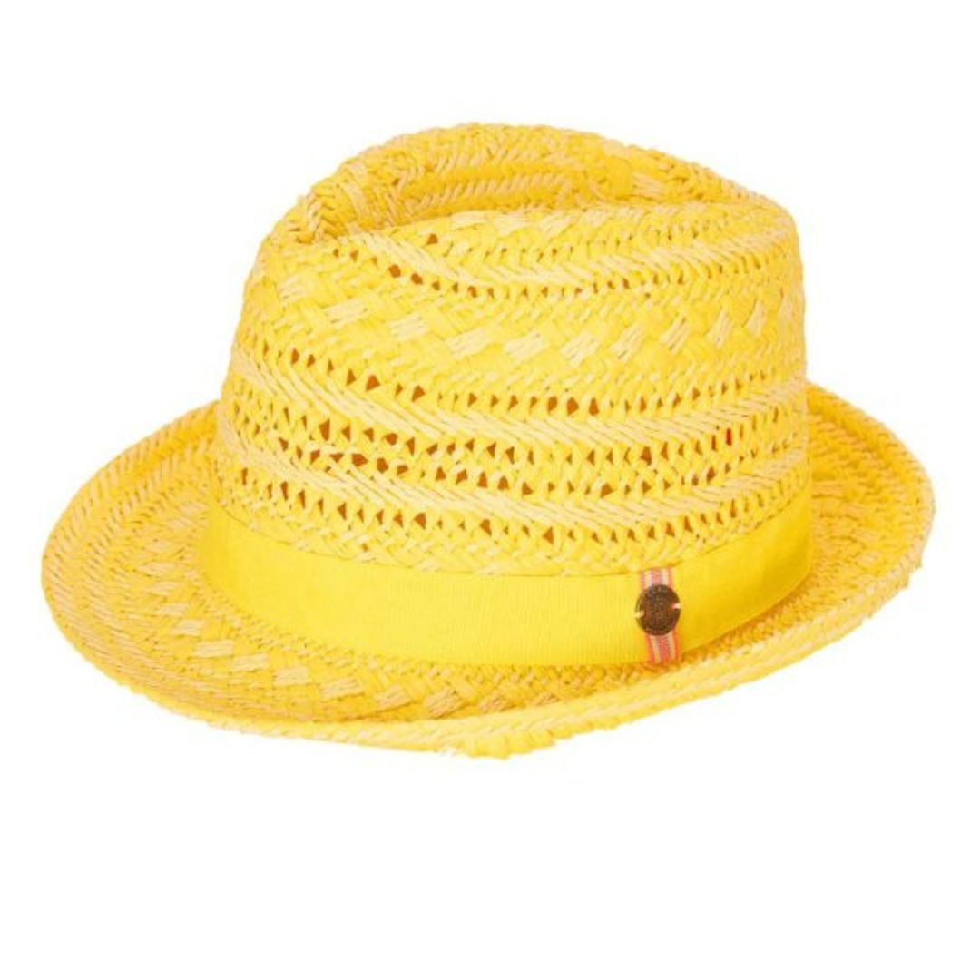 suebidou Sonnenhut Sommerhut Strohhut für Kinder verschiedene Farben (1 Hut) farbenfoh und aus Toyo reißfestes Papierstroh