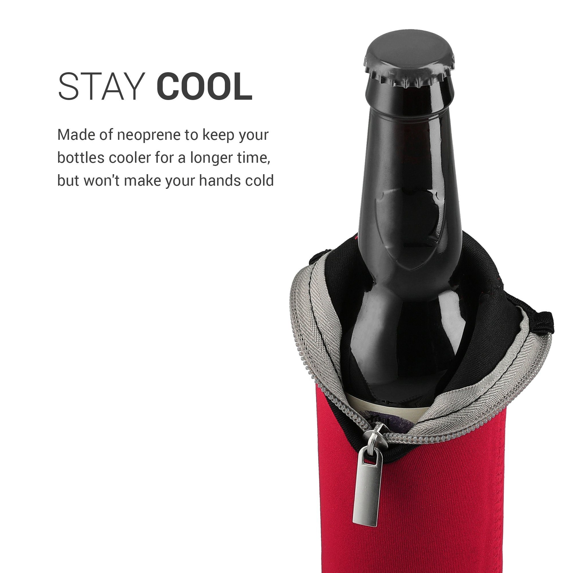 kwmobile Outdoor-Flaschenkühler 2x 330ml Flasche Flaschenkühler, für Bier und andere Getränke - aus isoliertem Neopren - Kühler