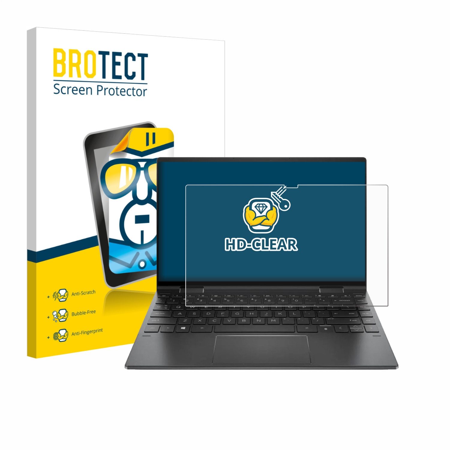 BROTECT Displayschutzfolie Schutzfolie für HP Envy x360 Convertible 15,6", Displayschutz Schutz Folie Klar Transparent
