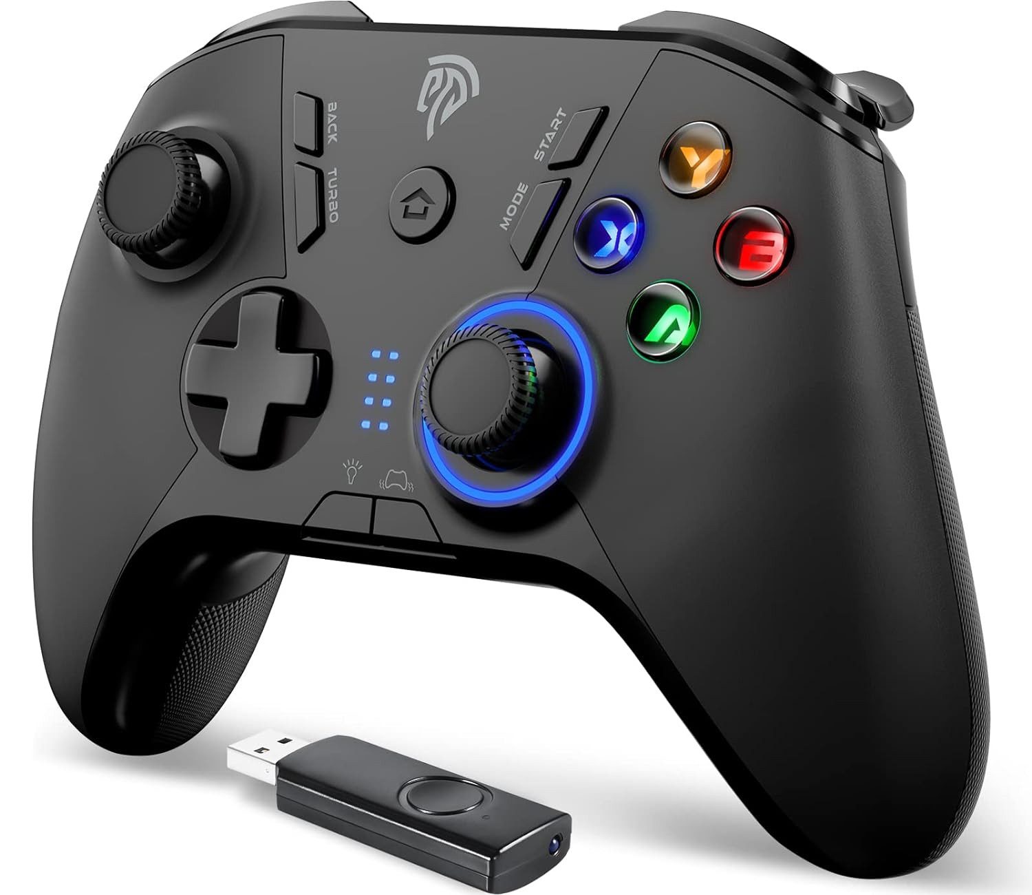 2.4G Wireless Controller Gamepad, einstellbare LED Wireless-Controller