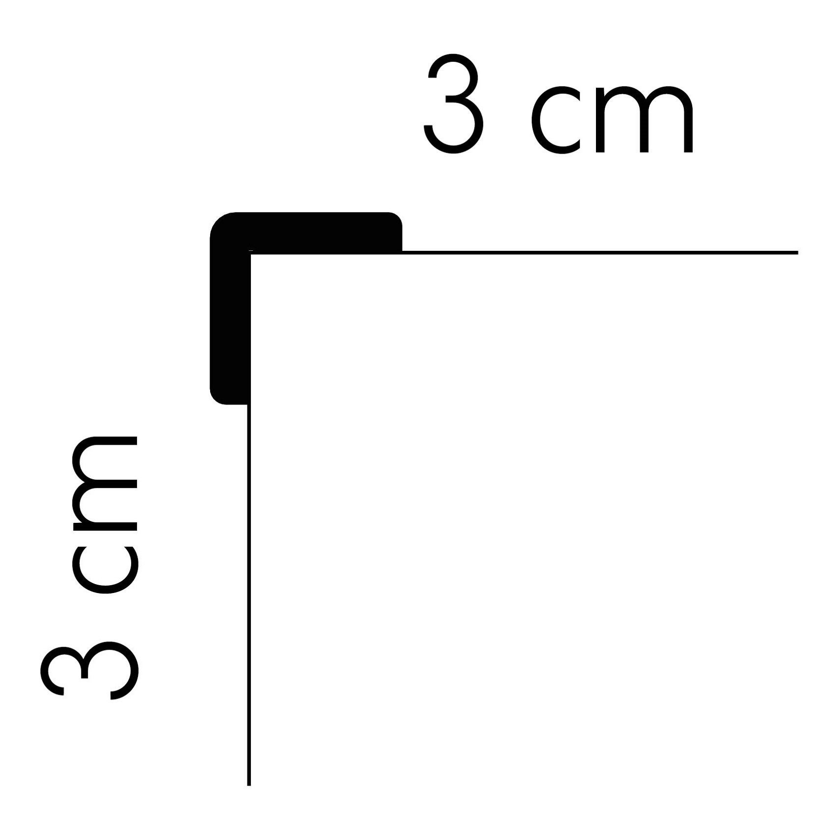 Mardom Kantenleiste MD237 Polyforce 30 x 30 x 2000 mm Weiß Tapeteneckschutzleiste, Kleben, Schrauben, Polystyrol