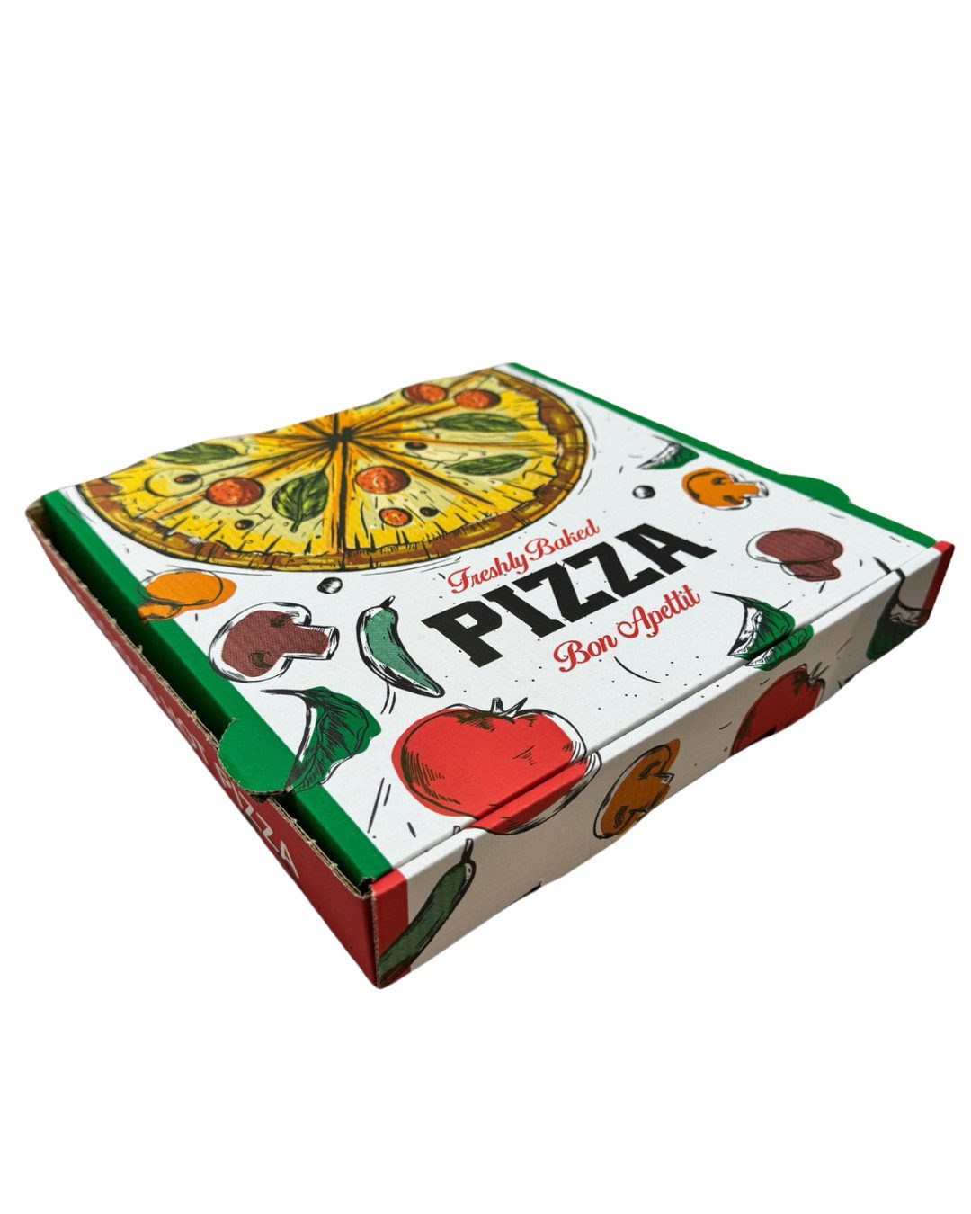 NoblesBox Karton Pizzakarton, Pizzaschachtel, 50-200 Stück, Stabile, Kraft, Pizza, Box, Pizzeria, Weiß
