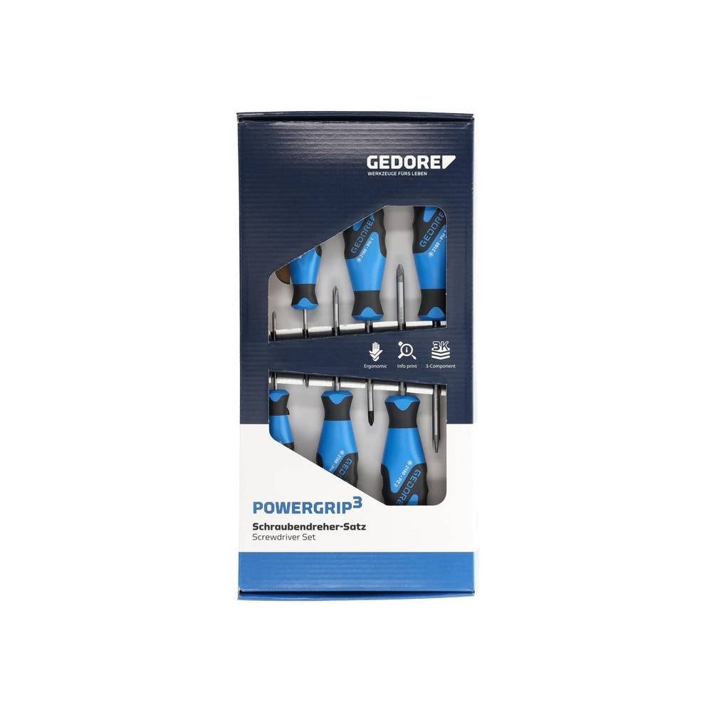 Gedore Schraubendreher 3K-Schraubendreher-Set 6tlg. Kreuzschlitz Phillips/Pozidriv 2003589
