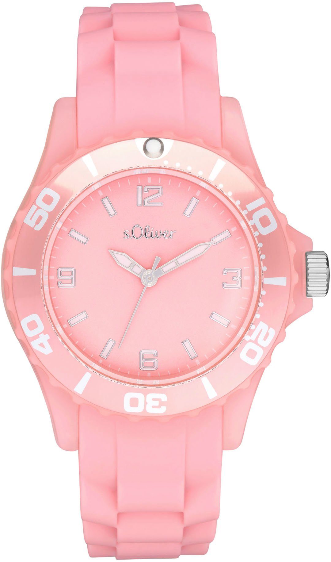 s.Oliver Quarzuhr 2036502, Armbanduhr, Kinderuhr, analog, Silikonarmband, Geschenkidee