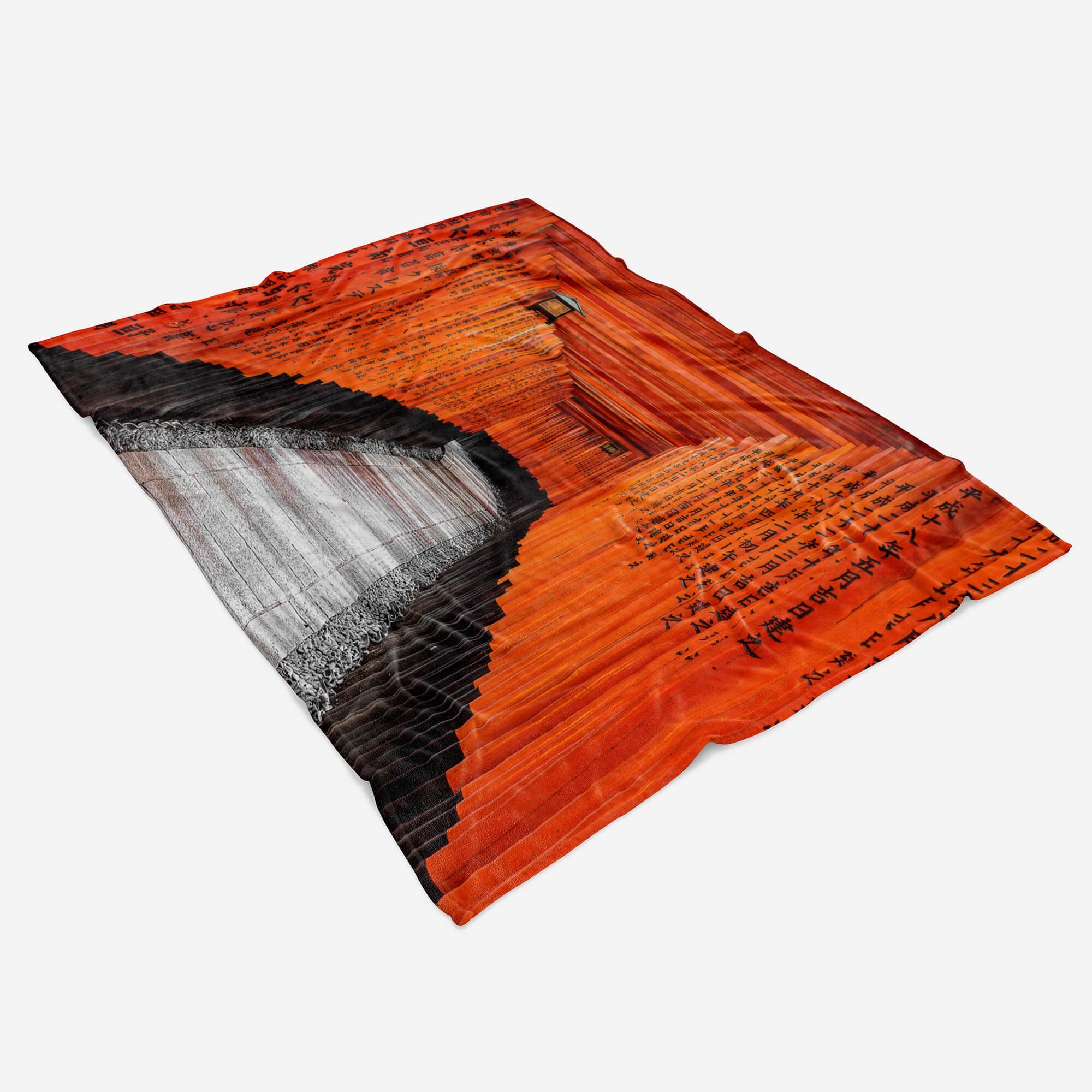 Handtücher Handtuch Kuscheldecke (1-St), Saunatuch Handtuch Strandhandtuch Sinus Art mit Fotomotiv Fushimi Baumwolle-Polyester-Mix Inari-Tais,