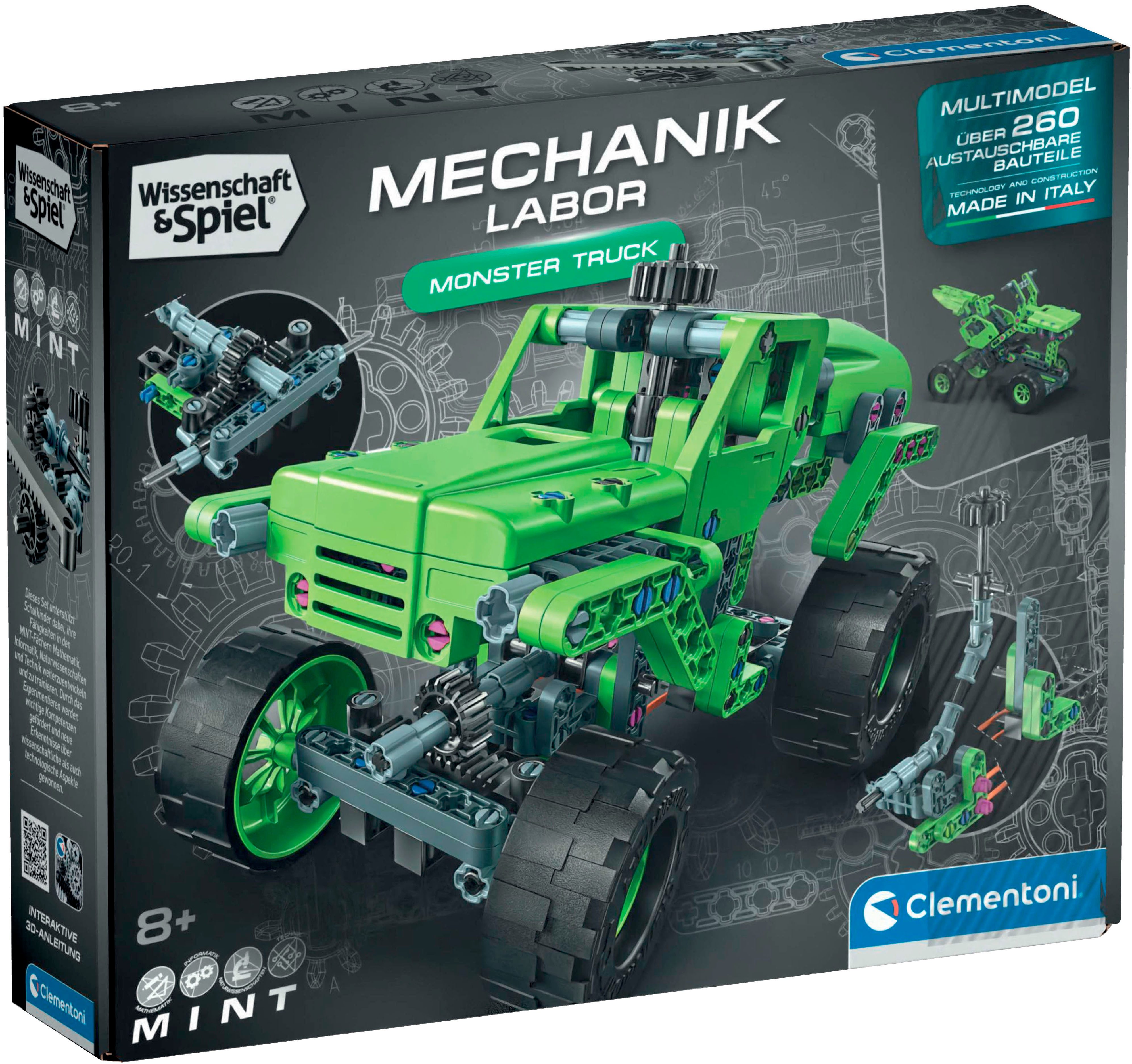 Clementoni® Modellbausatz Mechanik Labor, Monster Truck, Made in Europe