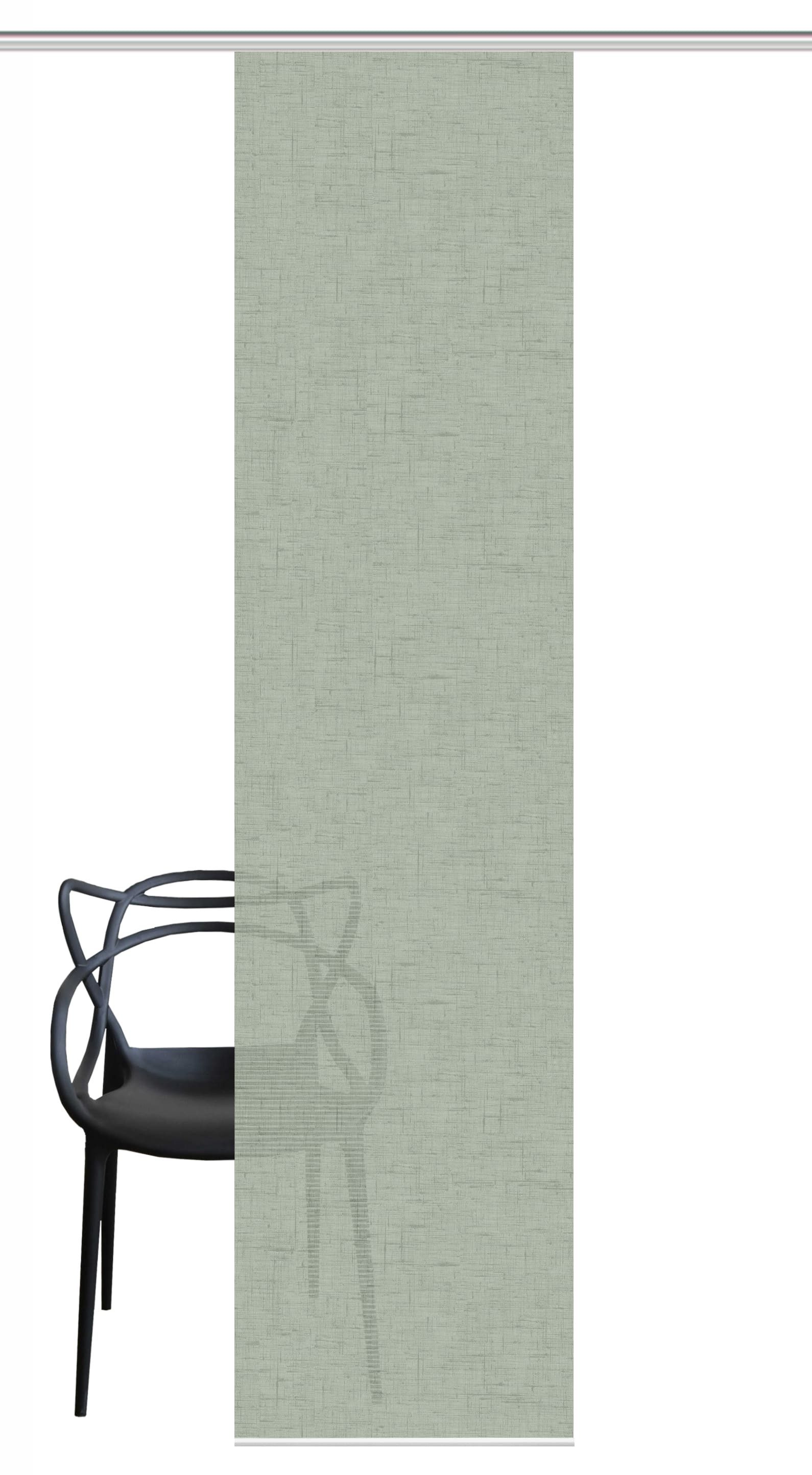 Vision S Schiebegardine 084827 PIVE Schiebegardine, halbtransparent, Bambusoptik, 260x60 cm (1 St), Paneelwagen, transparent, 100% Polyester