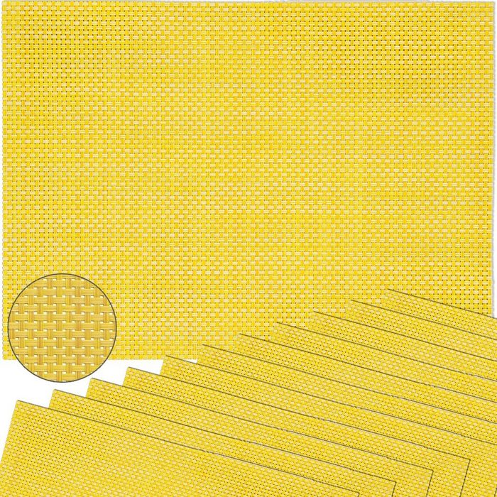 Platzset Tischset ELEGANCE gelb 12 Stk. 45 cm matches21 HOME & HOBBY (12-St)