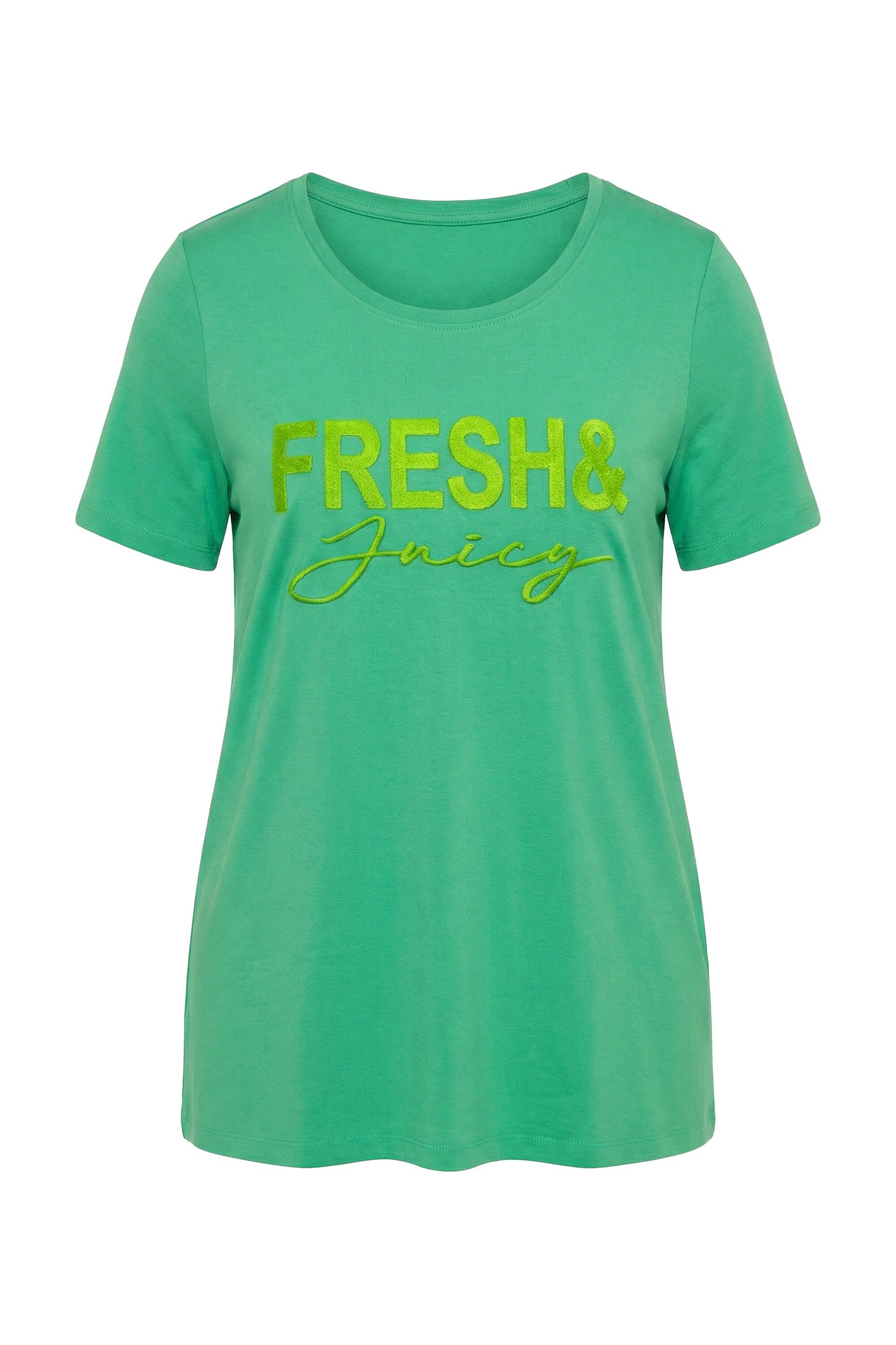 T-Shirt T-Shirt Komfort Fit Tuft-Print Halbarm
