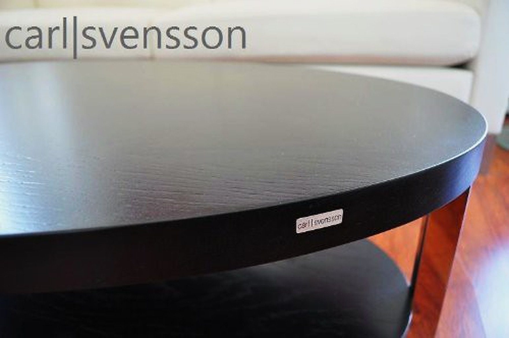 svensson 118x60x33,5cm carl Couchtisch oval Design Schwarz Carl Couchtisch Tisch Svensson O-111