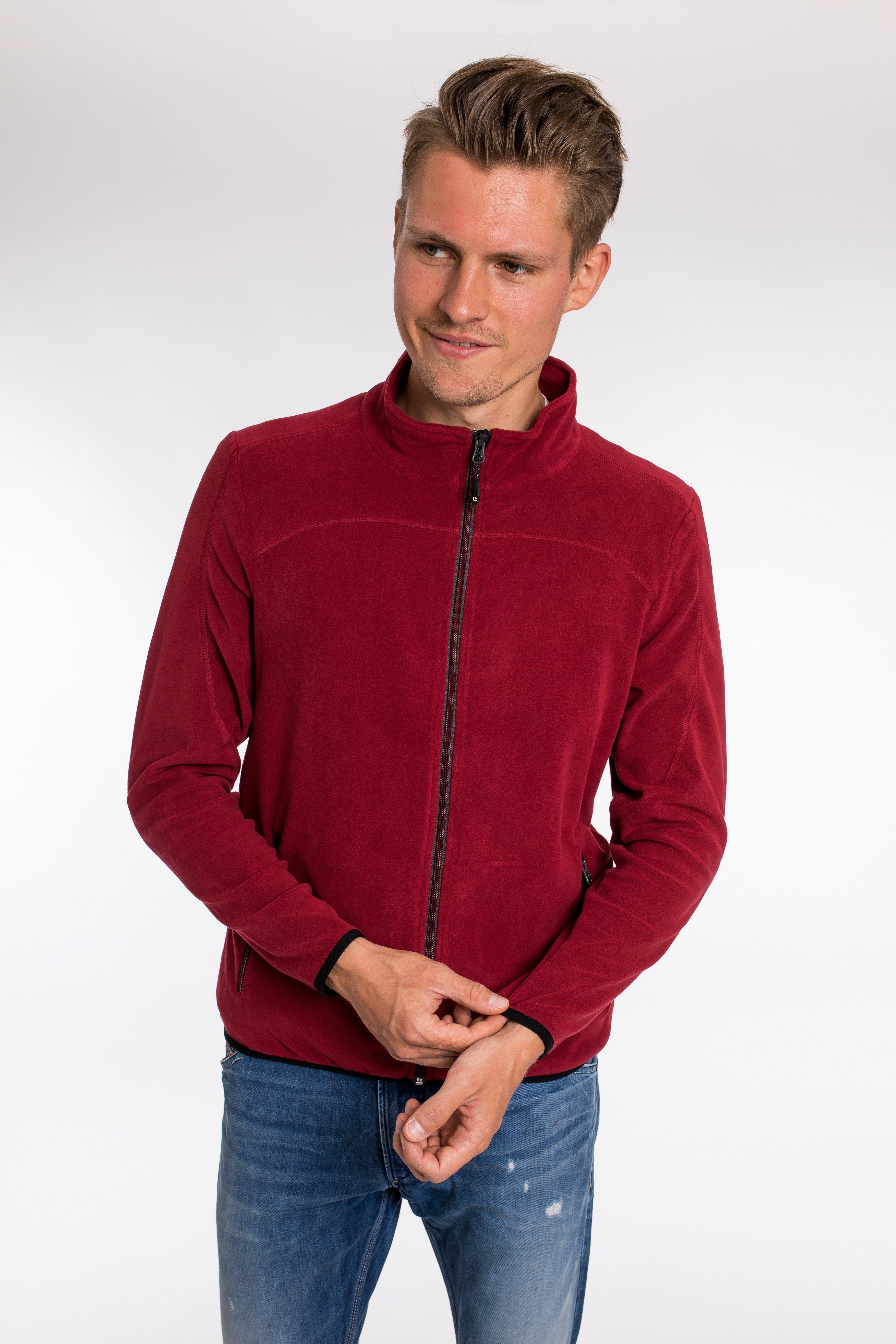 DEPROC Active Fleecejacke KIRKVALE MEN weiche Fleecejacke in traditioneller Optik