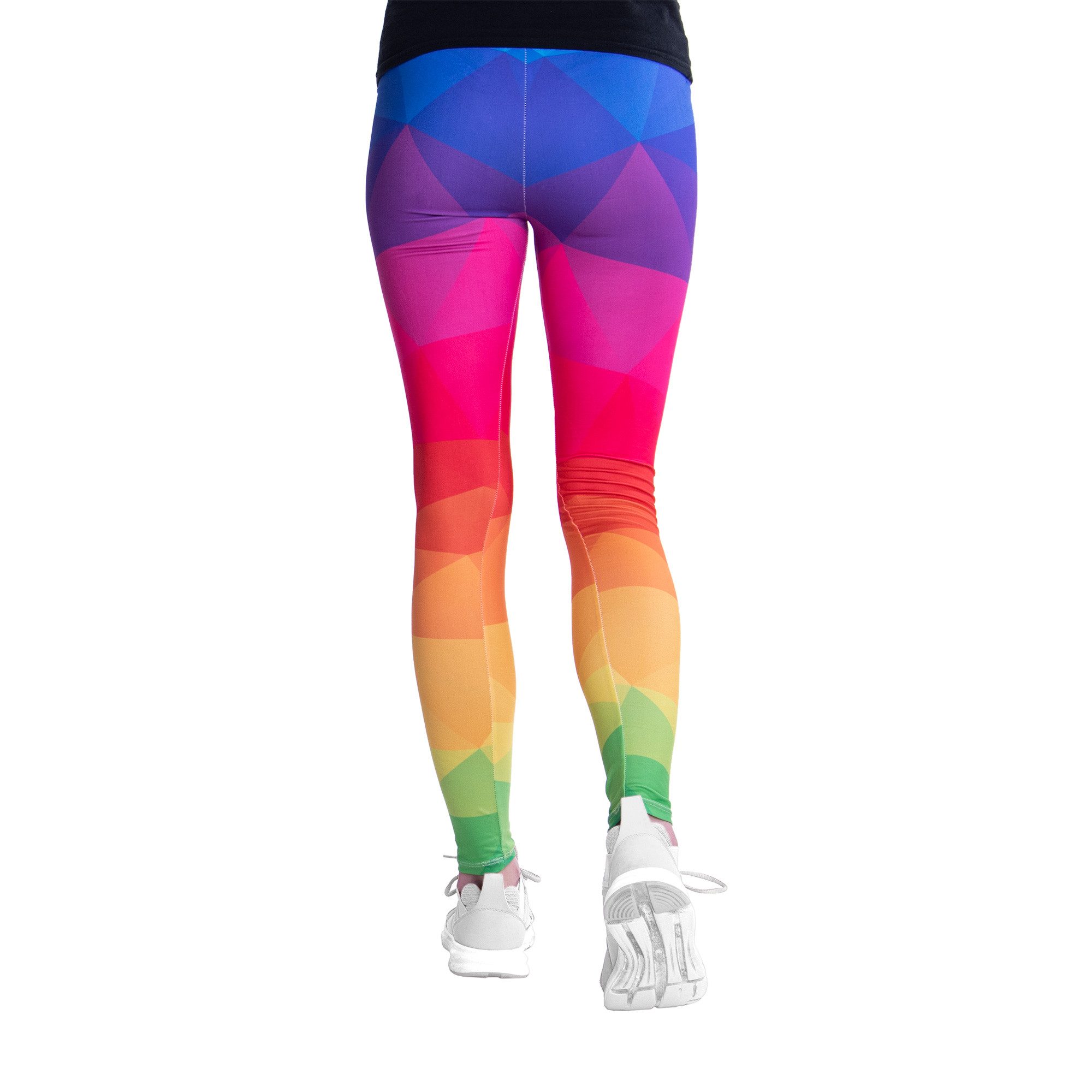 cosey Leggings Neon Line Leggings, 2 Größen (XS–S & M–L) (38/M bis 40/L) Bunte Dreiecke