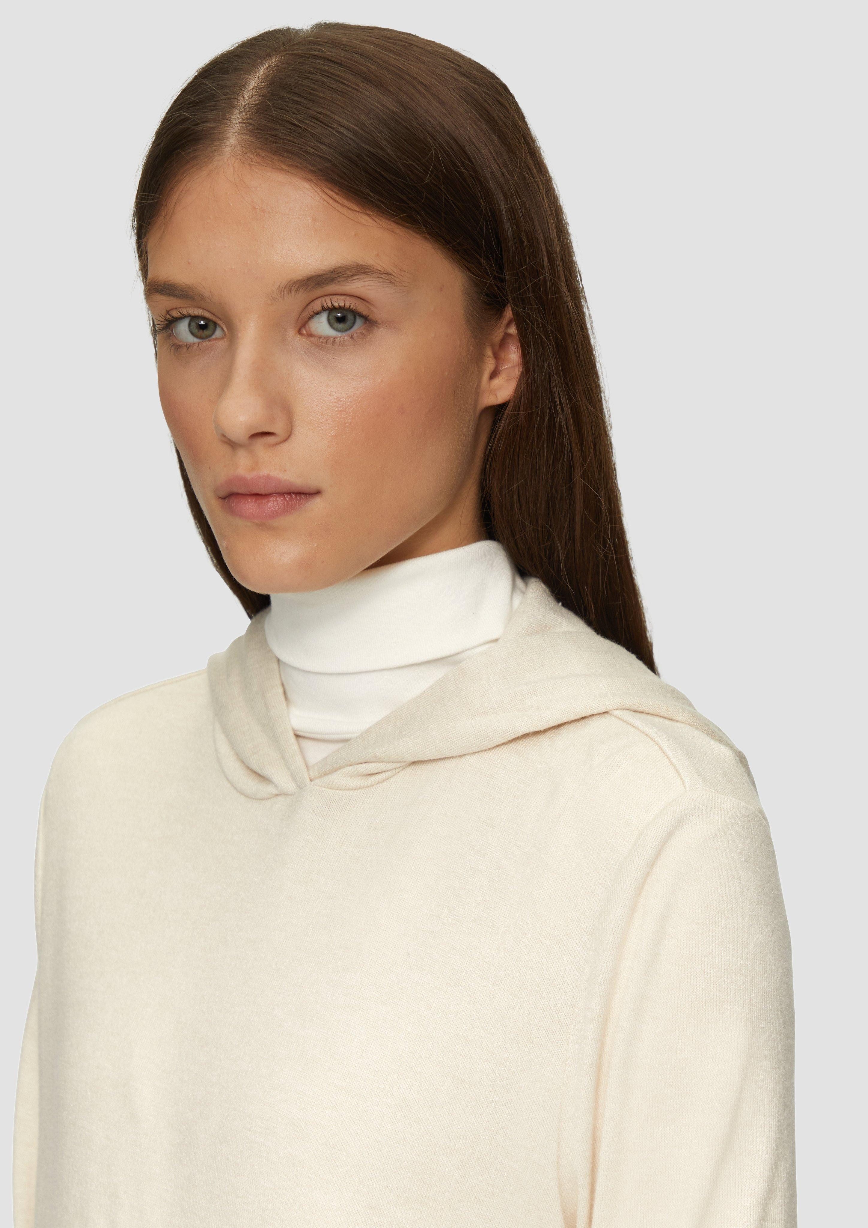 s.Oliver Langarmshirt Leichter Hoodie aus Viskose-Jersey günstig online kaufen