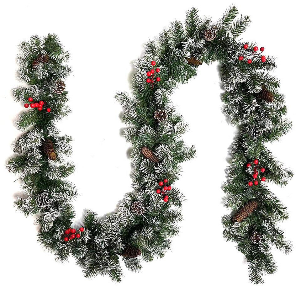 Kunstgirlande Weihnachtsgirlande für Weihnachtsdekorationen im Innen und Außenbereic, Coonoor, Geländer und Türrahmen, Weihnachtsdeko Girlande