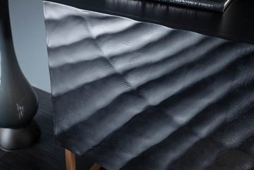 riess-ambiente TV-Board SCORPION 160cm schwarz, Massivholz · Lowboard · Metall · Wohnzimmer · 3D Schnitzereien