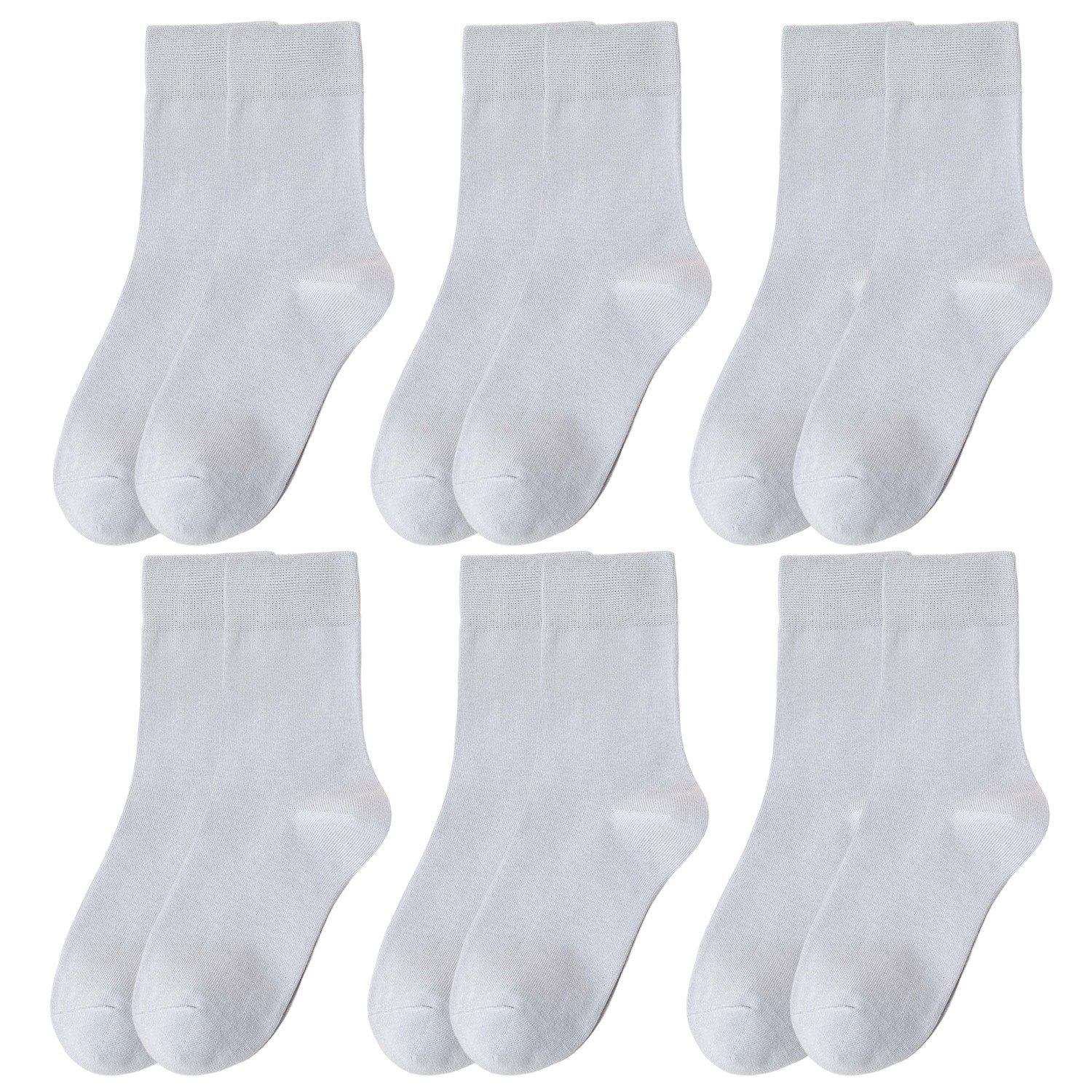 Freizeitsocken 6 Paar Damen Baumwollsocken Sportsocken Crew Socken Sportsocken