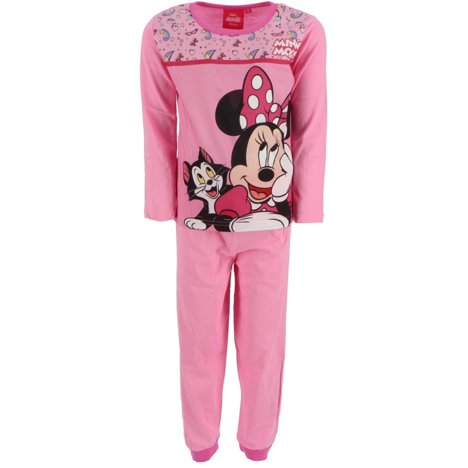 Disney Minnie Mouse Schlafanzug Minnie Maus Baumwoll Pyjama Bequemer Schlafanzug Nachtwäsche Kinder