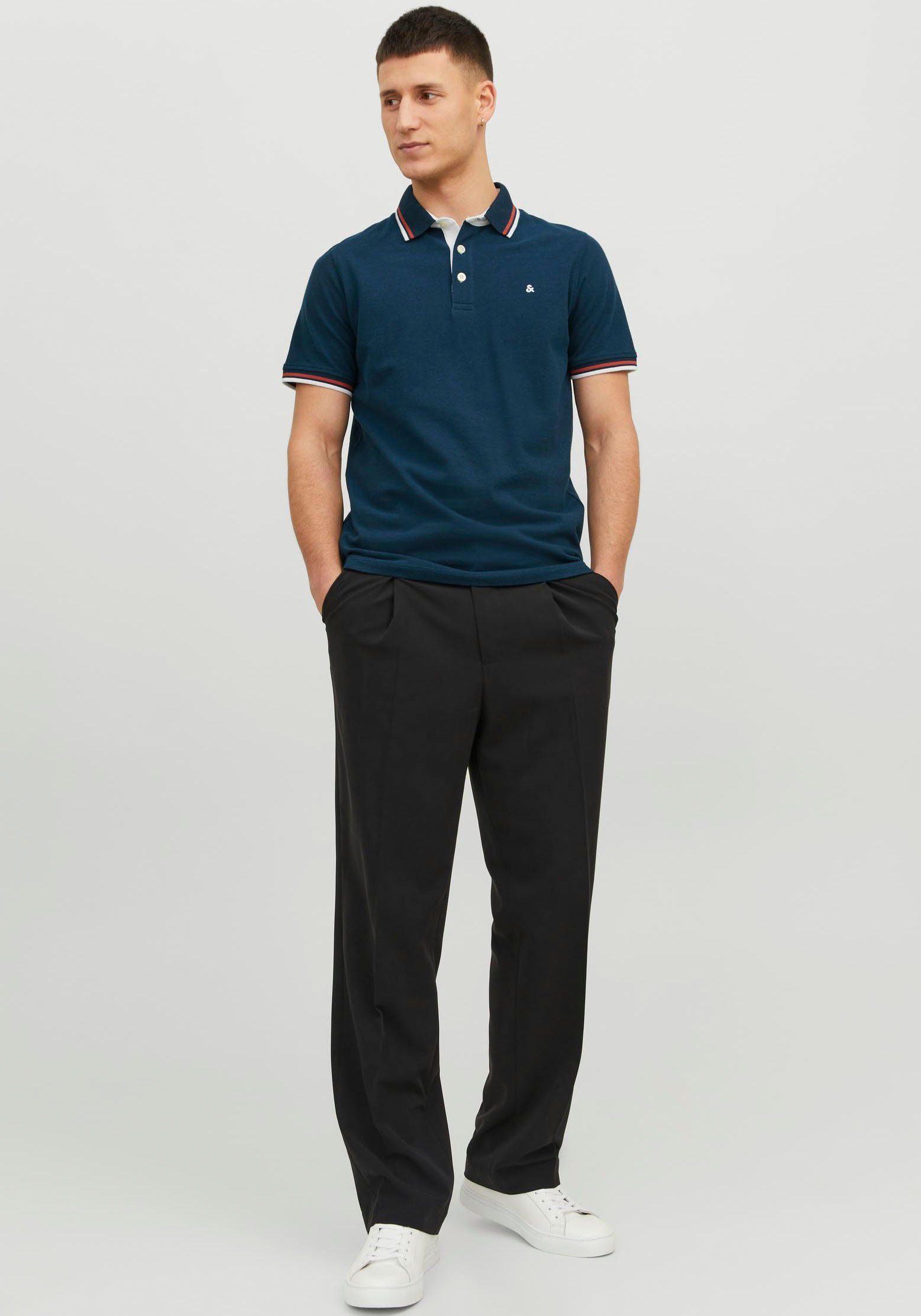 Jack & Jones Poloshirt JJEPAULOS POLO Sailor Blue NOOS SS