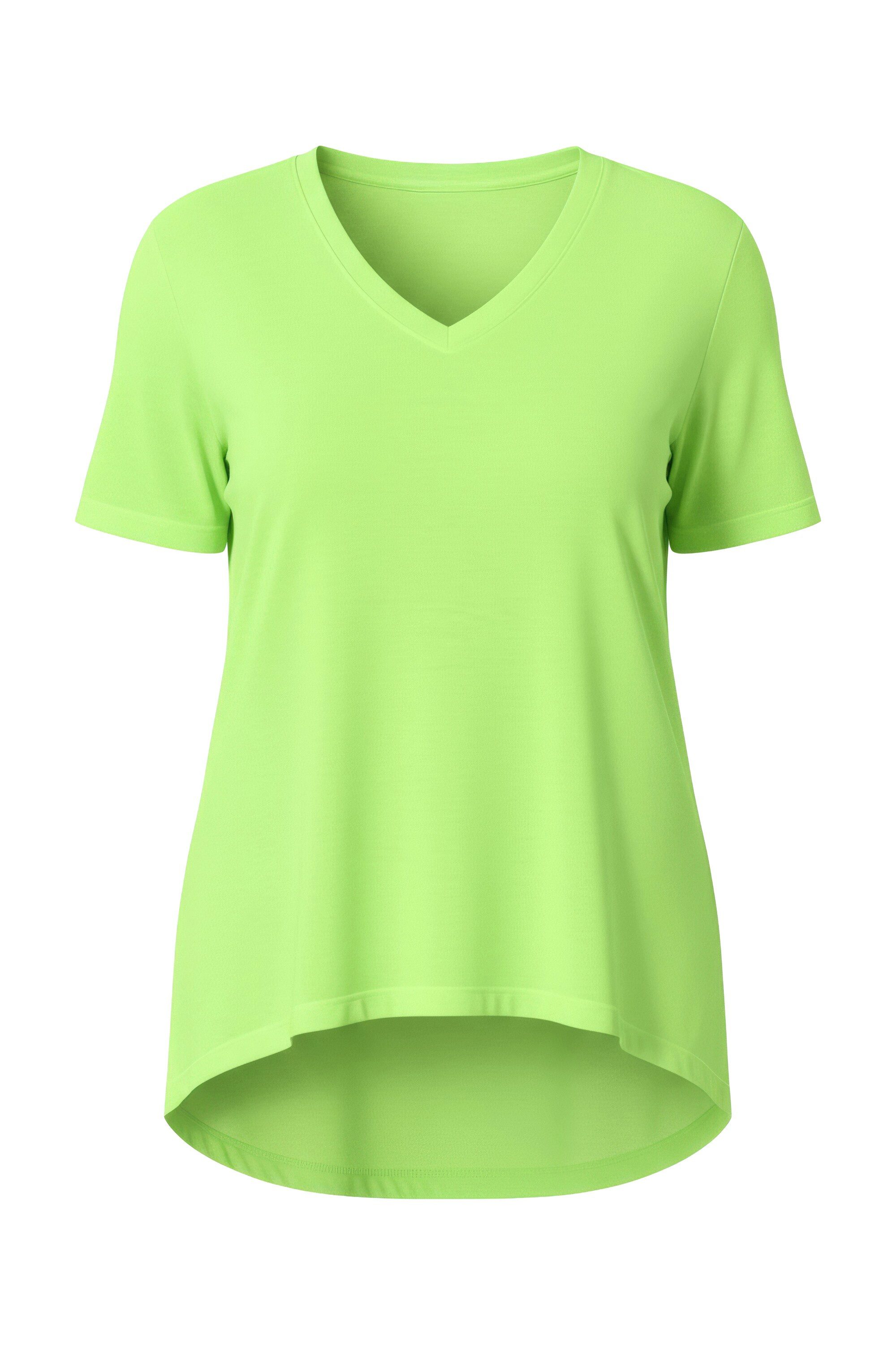 T-Shirt T-Shirt A-Linie Neonfarbe gerundeter Saum
