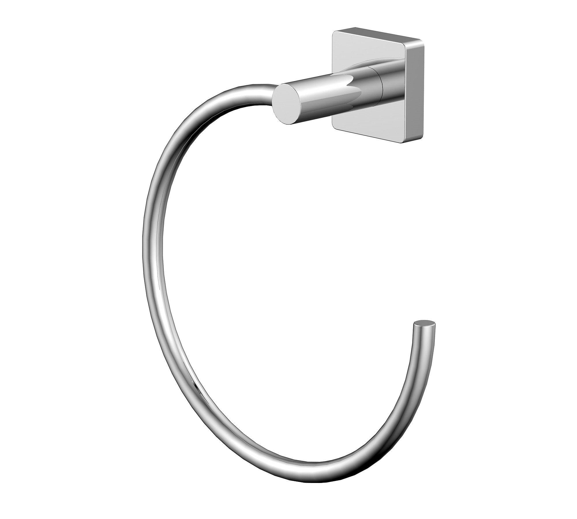 Lenz Handtuchhalter RAIN, platzsparend für kleine Böder, kleben oder bohren