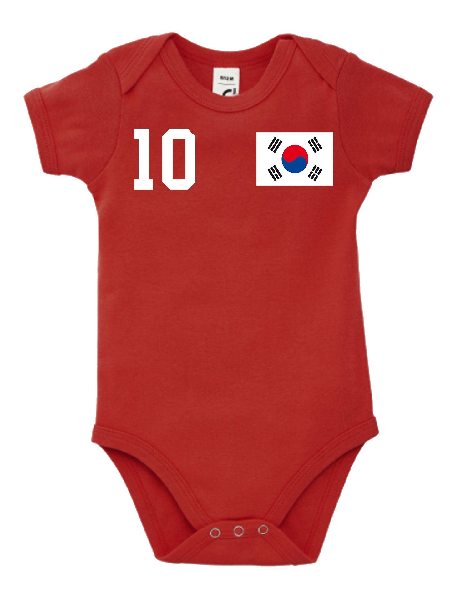 mit Designz Strampler trendigem Südkorea Motiv Kinder Body Baby Youth Kurzarmbody