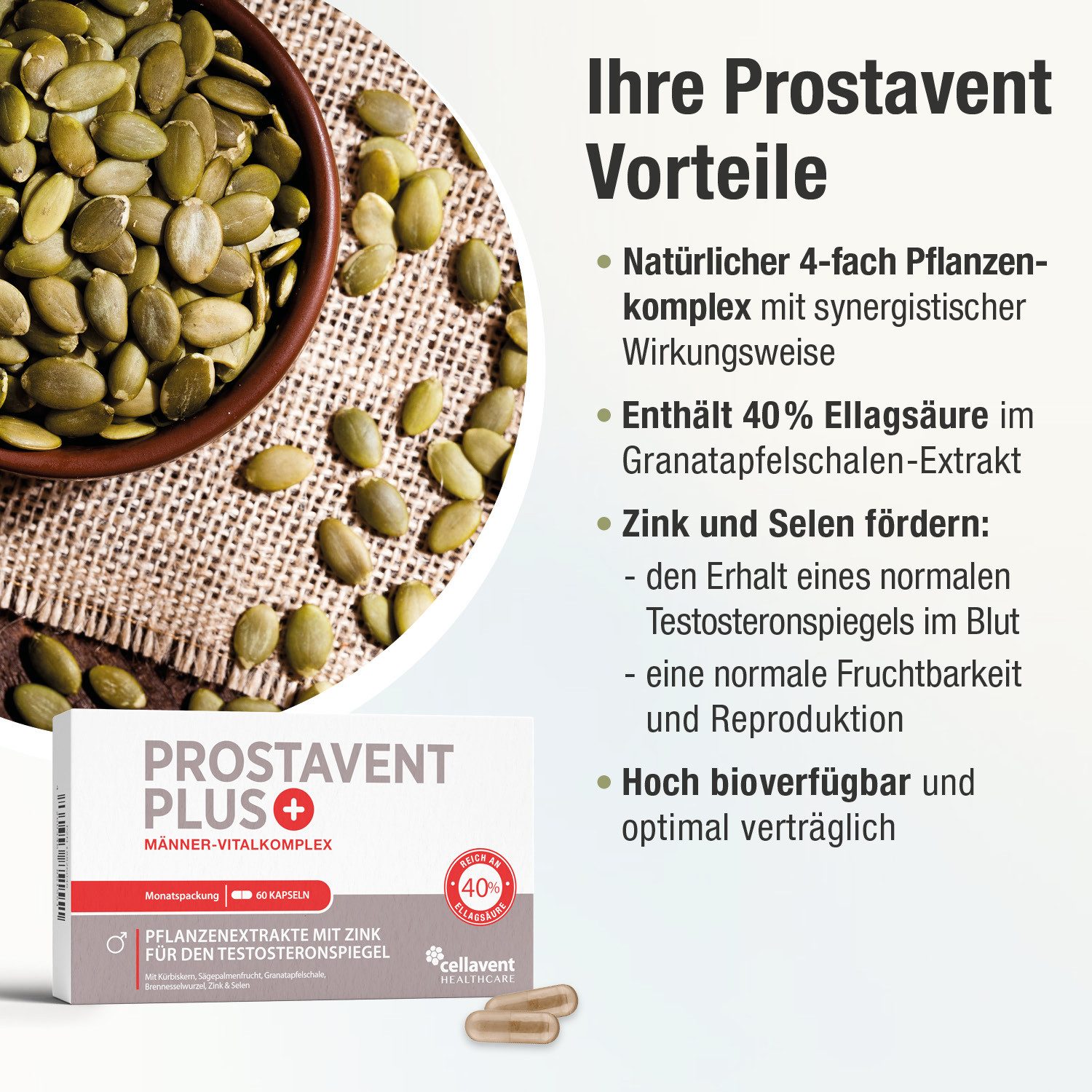 Cellavent Healthcare Prostata Komplex Kapseln - Prostavent PLUS Kapseln