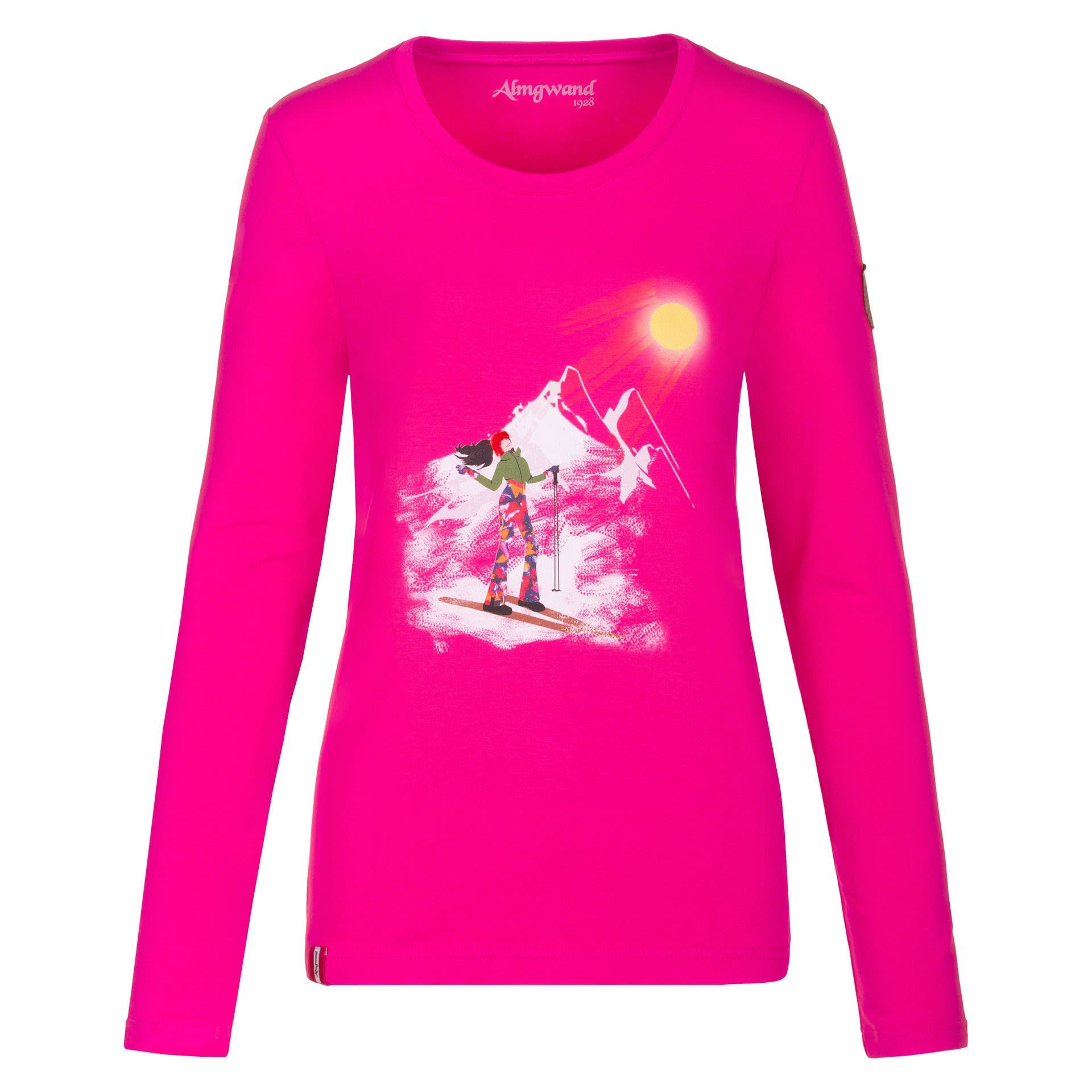 Almgwand Nassreitheralm Pink Almgwand Damen Langarm-Shirt Langarmshirt W