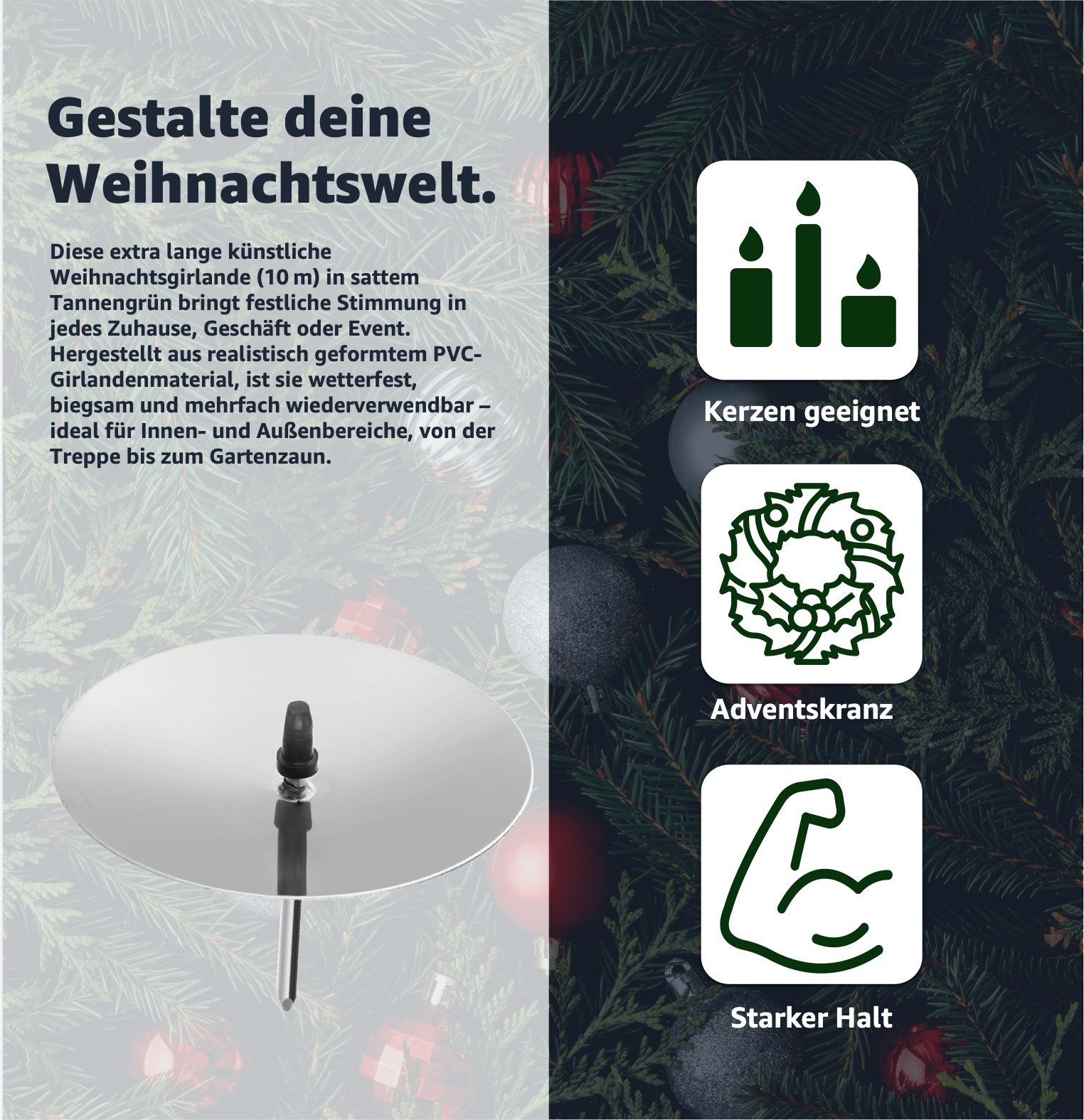 Weihnachtswunder® Kerzenhalter 4x Kerzenhalter mit Dorn günstig online kaufen