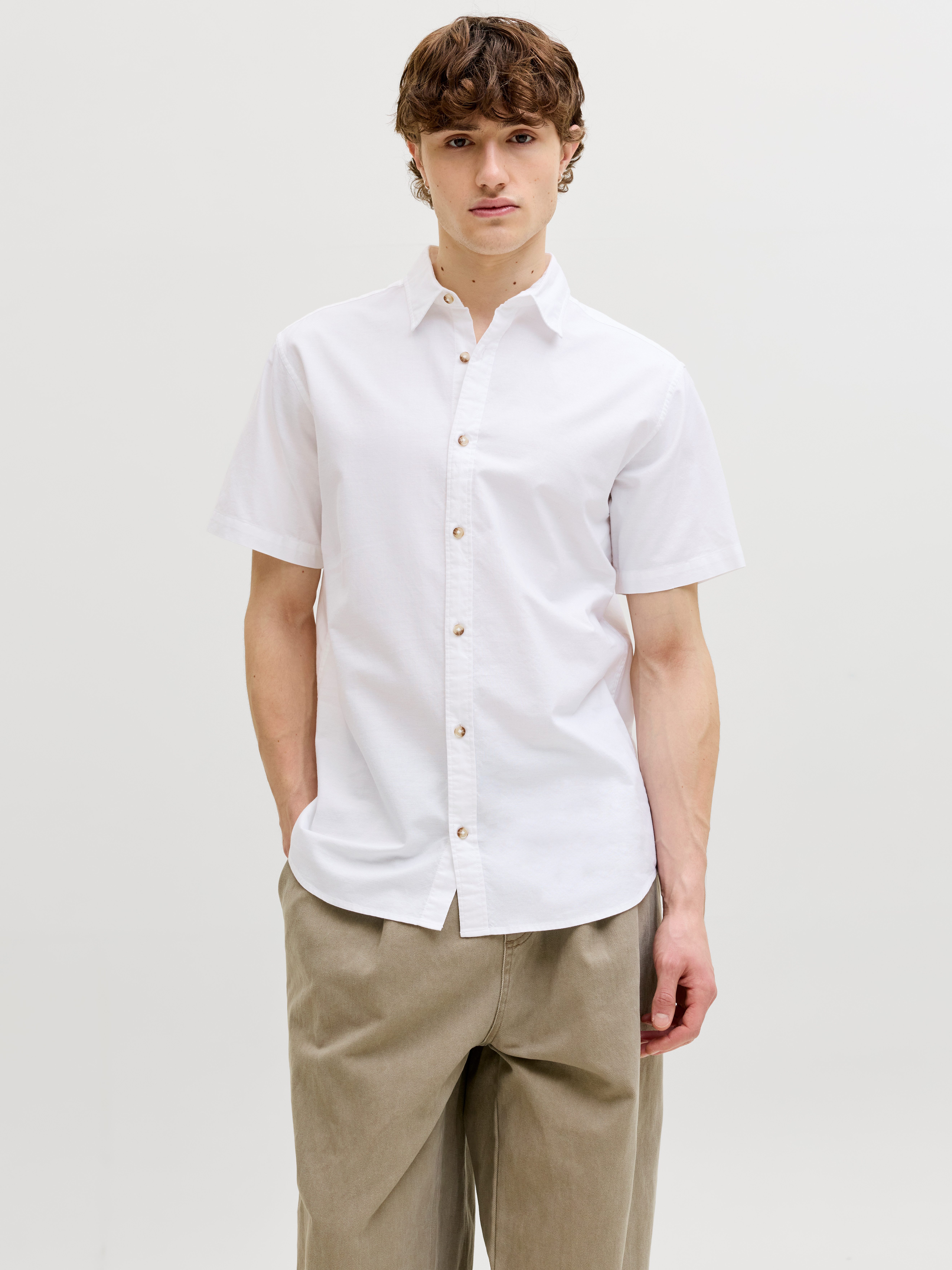 Jack & Jones Kurzarmhemd JJCHAD OXFORD STRIPE SHIRT SS günstig online kaufen