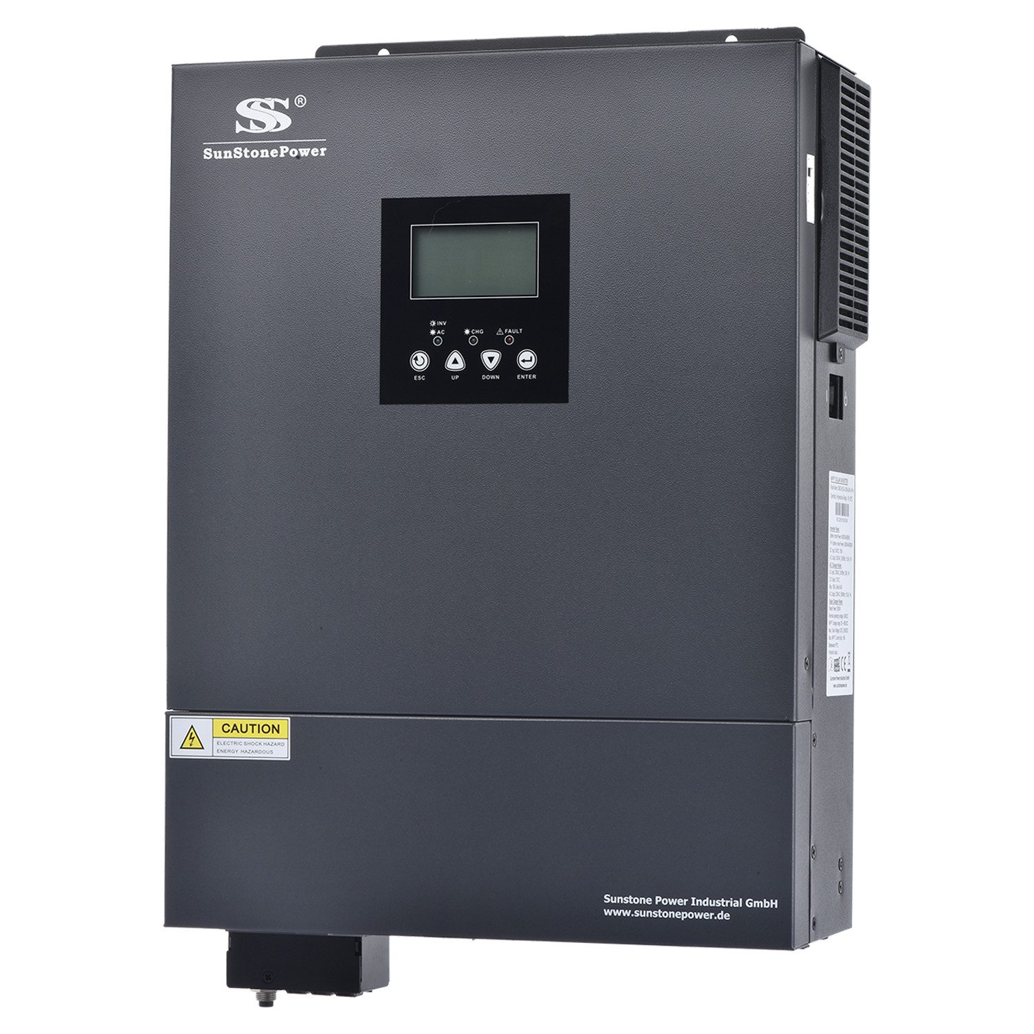 Sunstone Power Wechselrichter 24V 4,2KW Hybrid All-In-One Inverter MPPT 30-450V, 0 Einspeisung, (Sunstone Power Off-Grid Wechselrichter 1 Stk), Reine Sinuswelle, 2 AC-Ausgänge, MPPT, WiFi-App, keine Einspeisung