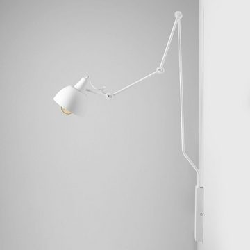 Licht-Erlebnisse Wandleuchte AIDA, ohne Leuchtmittel, Wandleuchte Weiß Modern Design Leseleuchte Wand