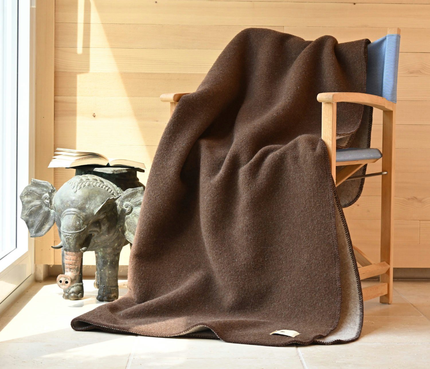 Wolldecke Doubleface Wolldecke Naturalana 100% Schurwolle vom Merinoschaf, Wohnen und Accessoires GmbH & Co. KG, atmungsaktiv