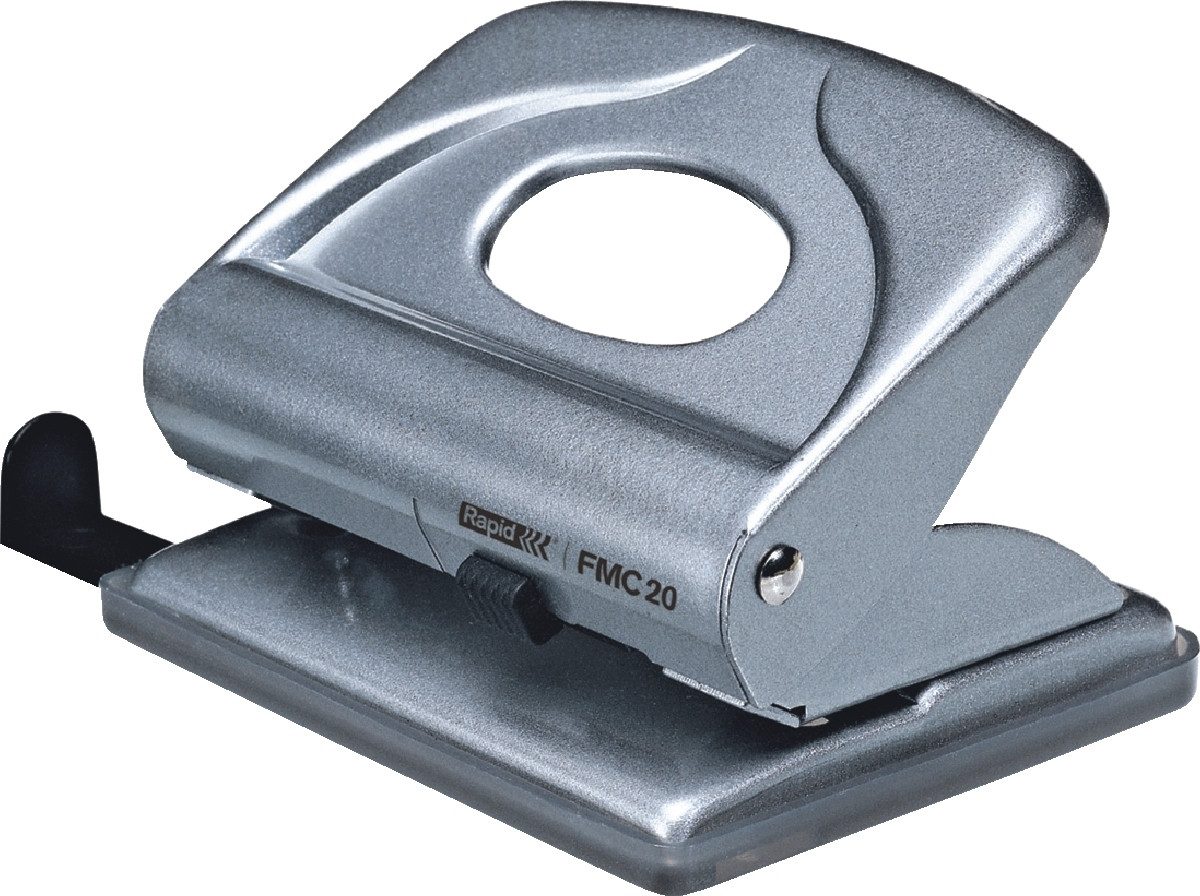 Rapid Locher Bürolocher FMC20 Metall 20 Blatt silber