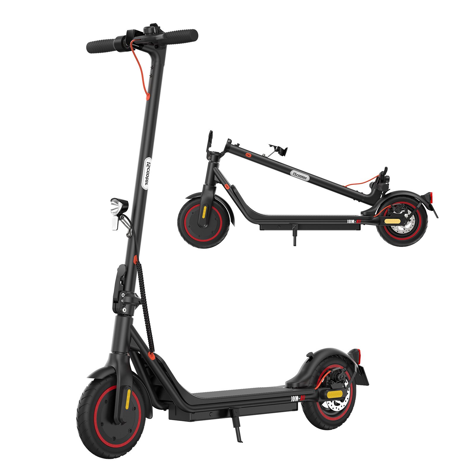 iscooter E-Scooter Elektroroller mit ABE, tragbar und faltbar, 20km/h,Mit 13 kg extrem leicht