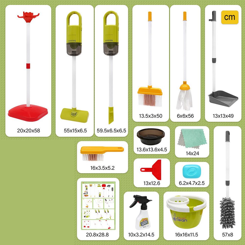 CLTYQ Kinder-Haushaltsset Reinigungs-Set, Kinderstaubsauger Mit Saug günstig online kaufen