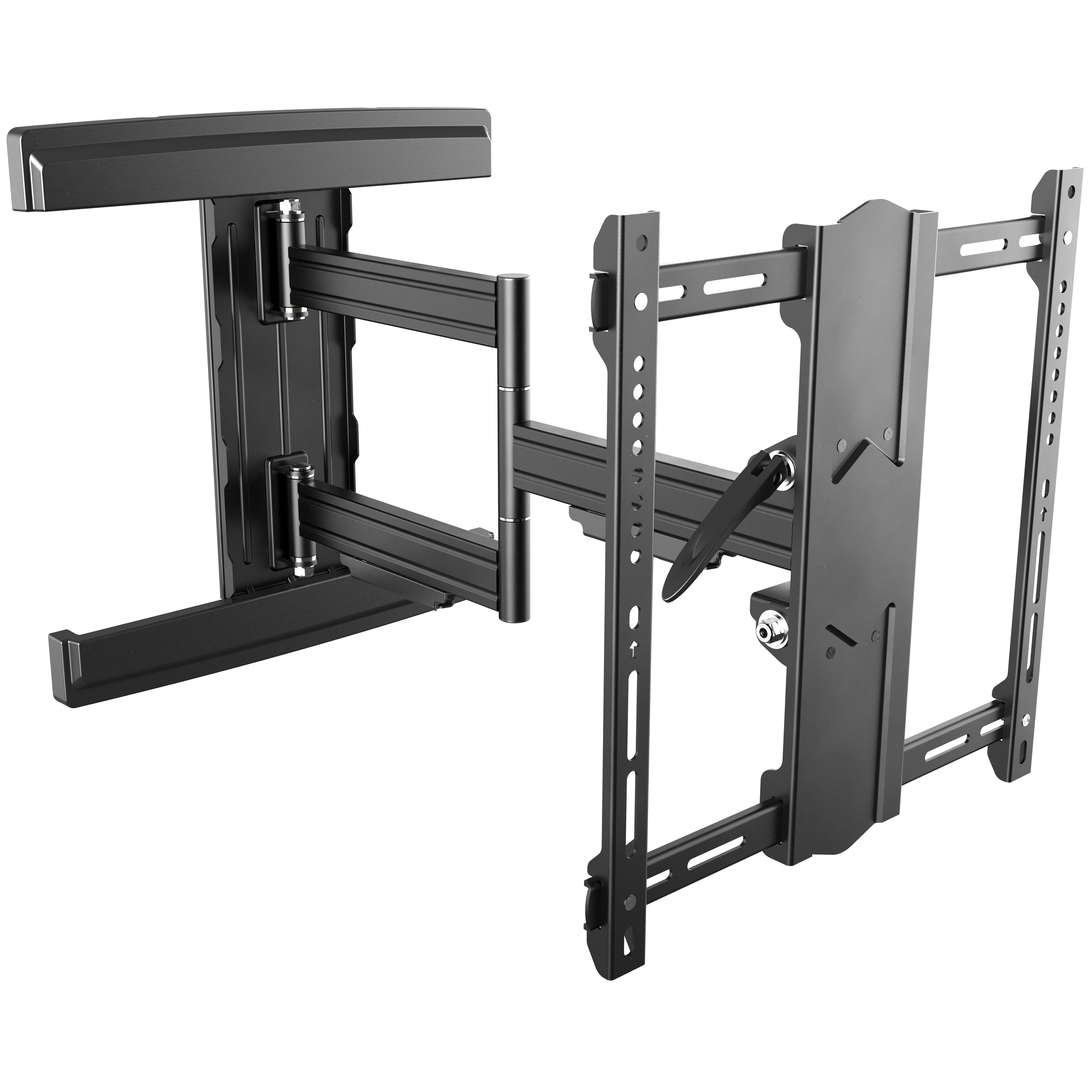 RICOO TV-Wandhalterung Wandhalterung TV 45 Zoll bis 85 Zoll max 50 Kg schwenkbar S5744-B, (bis 85 Zoll, VESA 200x200 bis 400x400, 1-tlg., vollbeweglich neigbar ausziehbar 45" 48" 55" 60" 65" 70" 85" Halterung, bis 17° Neigung, bis zu 180° Schwenkung Ferns