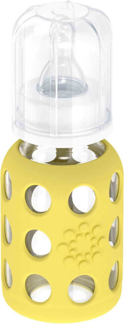 Lifefactory Babyflasche, Glasflasche 120ml, inkl. Silikonsauger Gr. 1 (0-3 Monate)