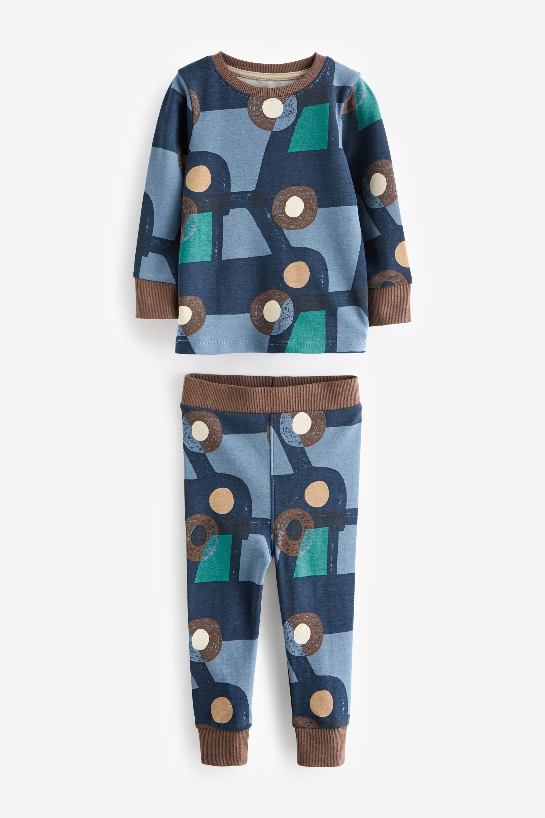 Next Pyjama 3er-Pack Snuggle Schlafanzüge Brown/Blue Transport (6 tlg)