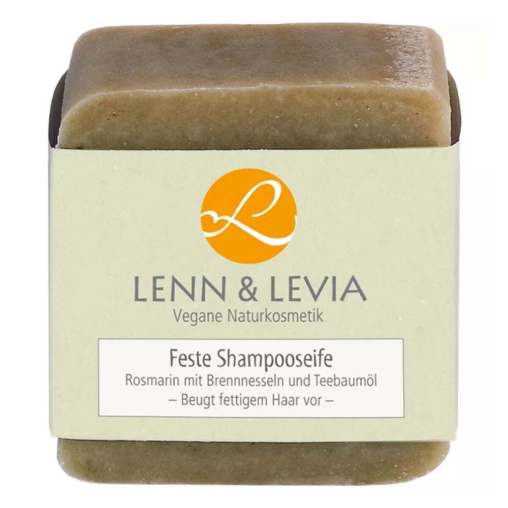 Lenn & Levia Haarseife Festes Shampoo - Rosmarin mit Brennessel & Teebaumöl 100g