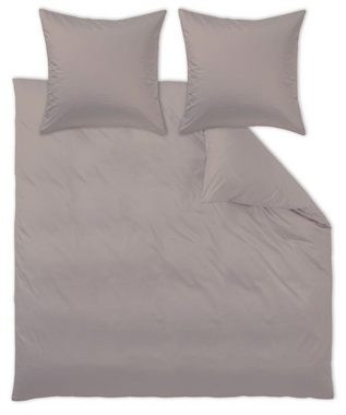 Bettwäsche Uni-Mako-Satin Uni-Mako-Satin taupe 200 cm x 200, Curt Bauer, Uni-Mako-Satin