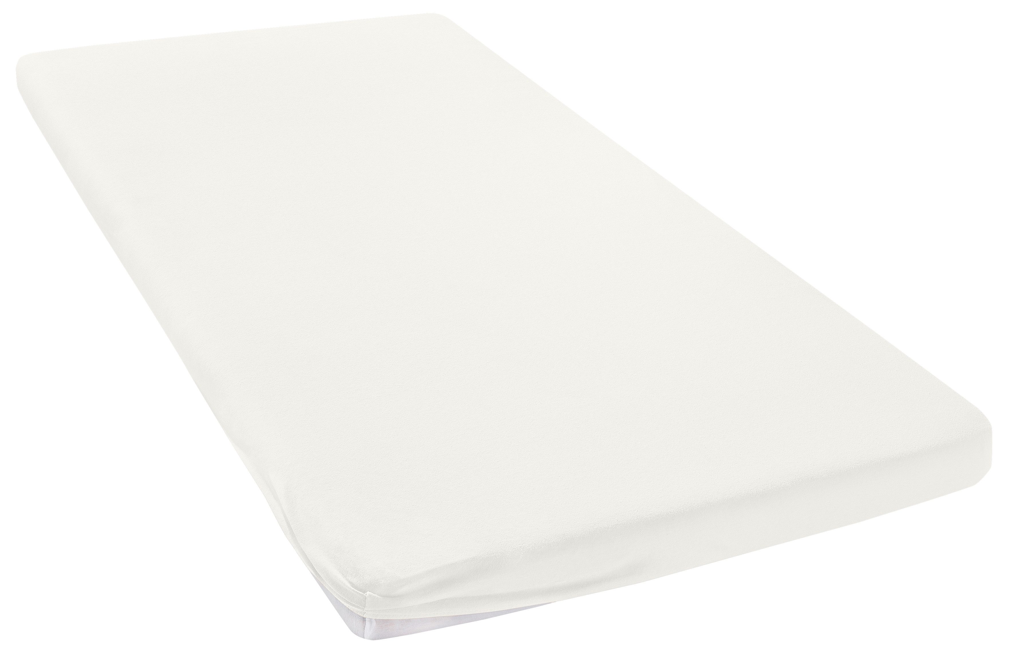 OTTO home Spannbettlaken Topper Basic, in Gr. 90x200, 140x200 oder 180x200 cm, Microfaser-Jersey, Gummizug: rundum, (1 Stück), Baumwolle, Matratzen bis 8 cm Höhe, Bettlaken, Spannbetttuch, Laken