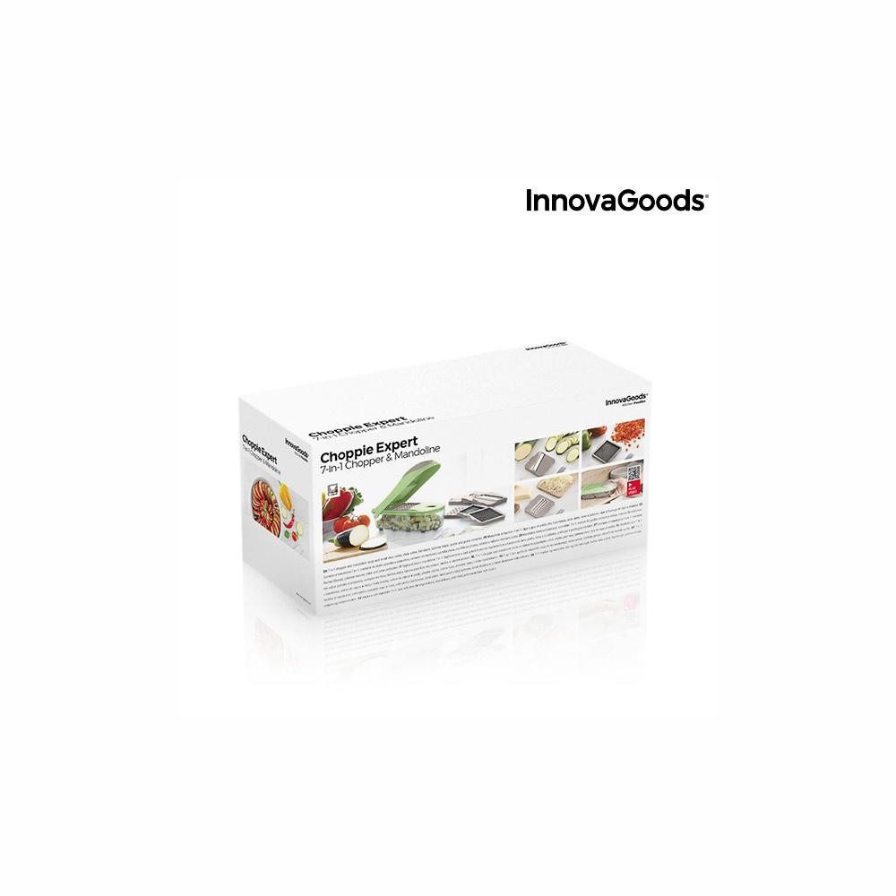 Thumbnail - InnovaGoods Einhandhobel Innovagoods 7-in-1-Gemüseschneider, Reibe und Mandoline mit Rezepten u