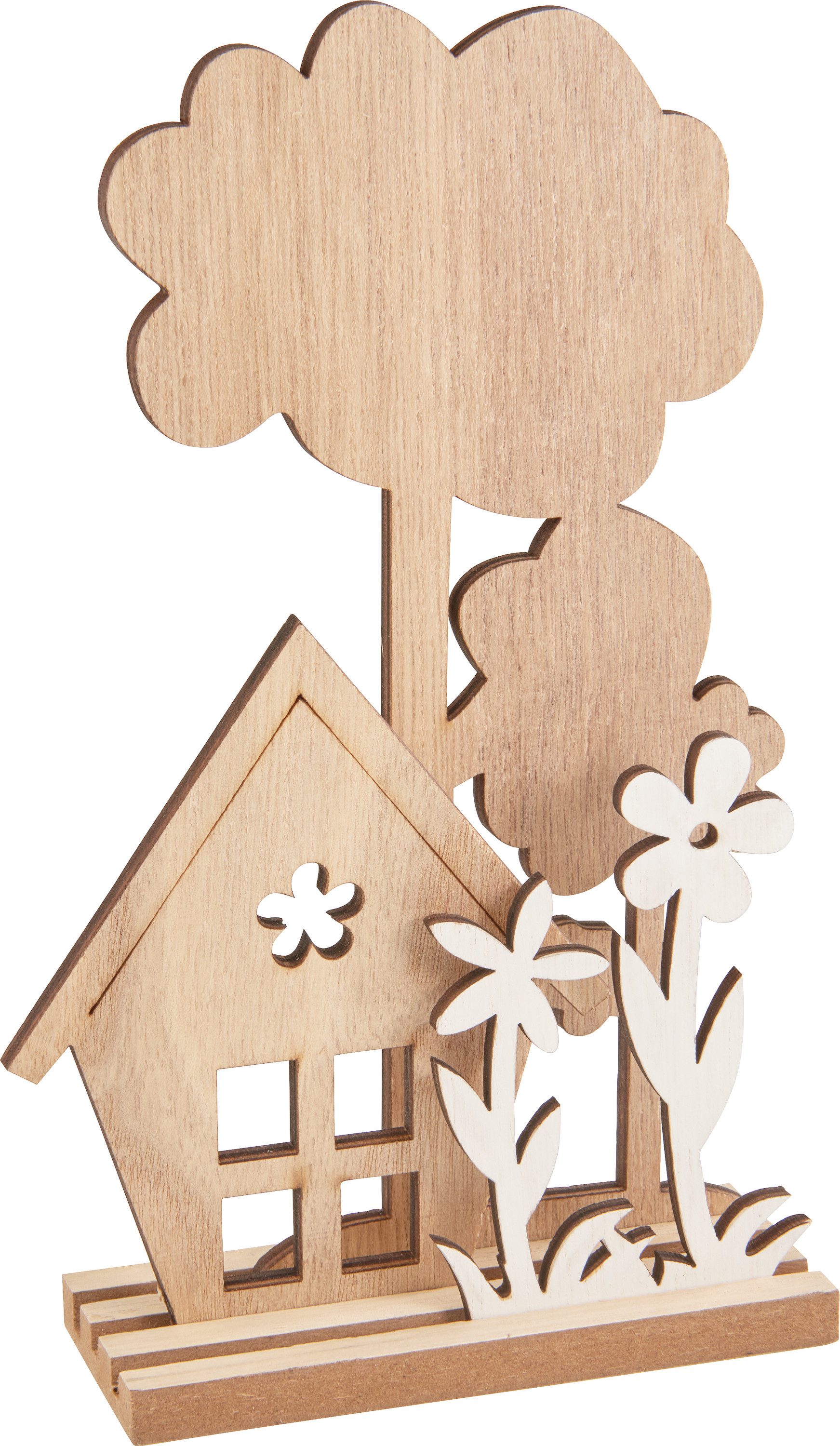 VBS Modellbausatz Holz-Steckmotiv Haus im Grünen, 4-tlg.