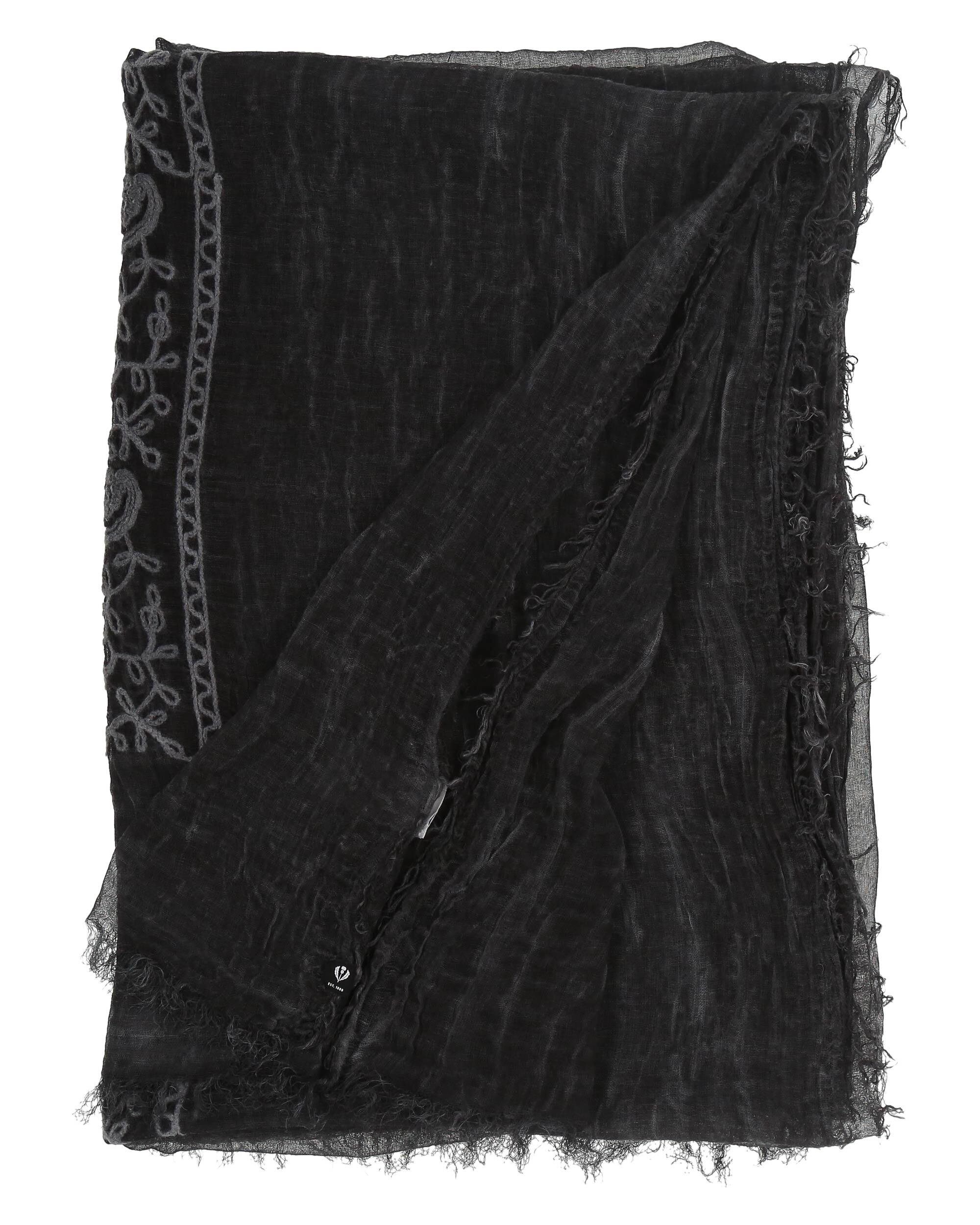 XXL-Schal velvet Polyacrylstola, black Fraas (1-St)