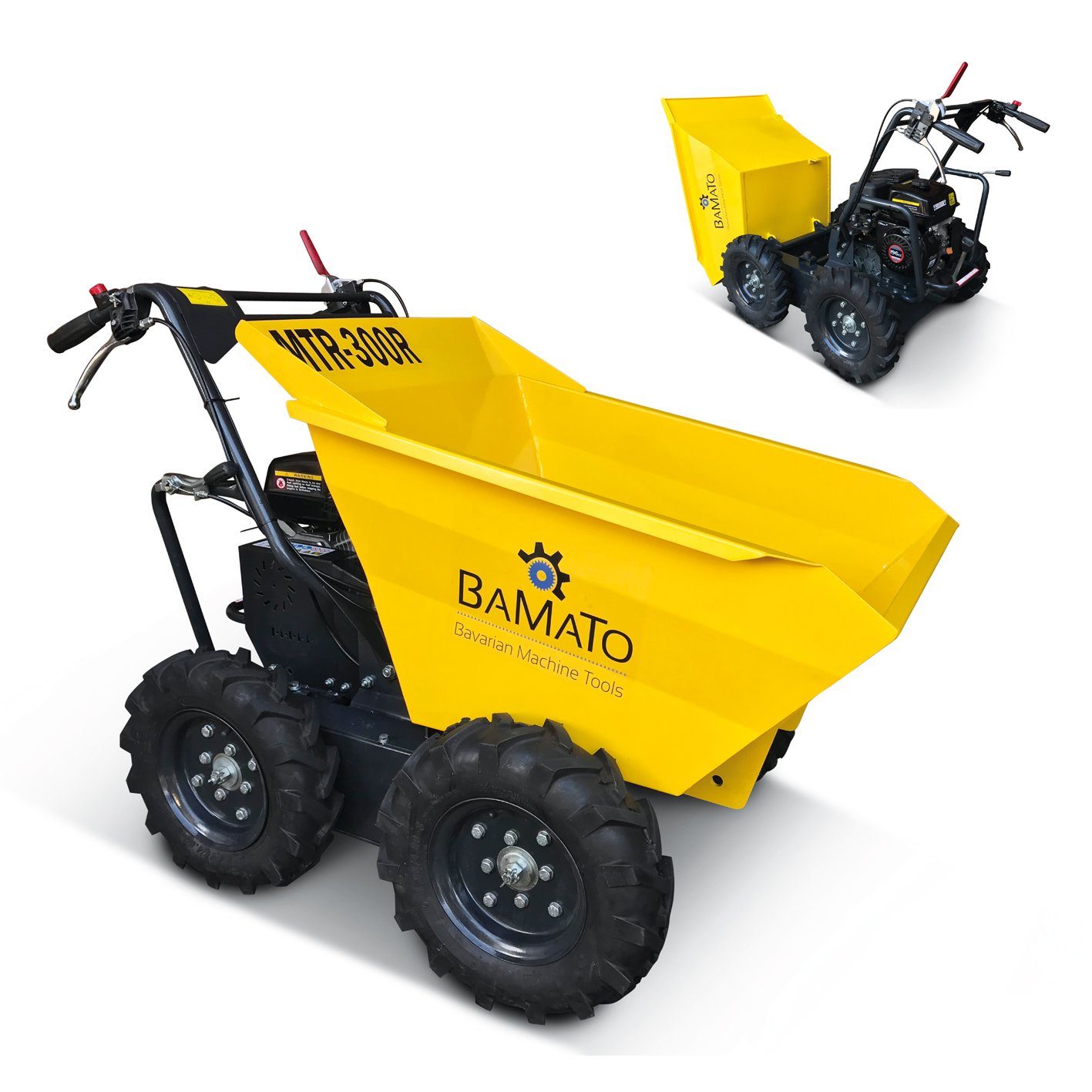 BAMATO Motorschubkarre MTR-300R, 125 l, 1-tlg., Raddumper, Dumper, Allraddumper