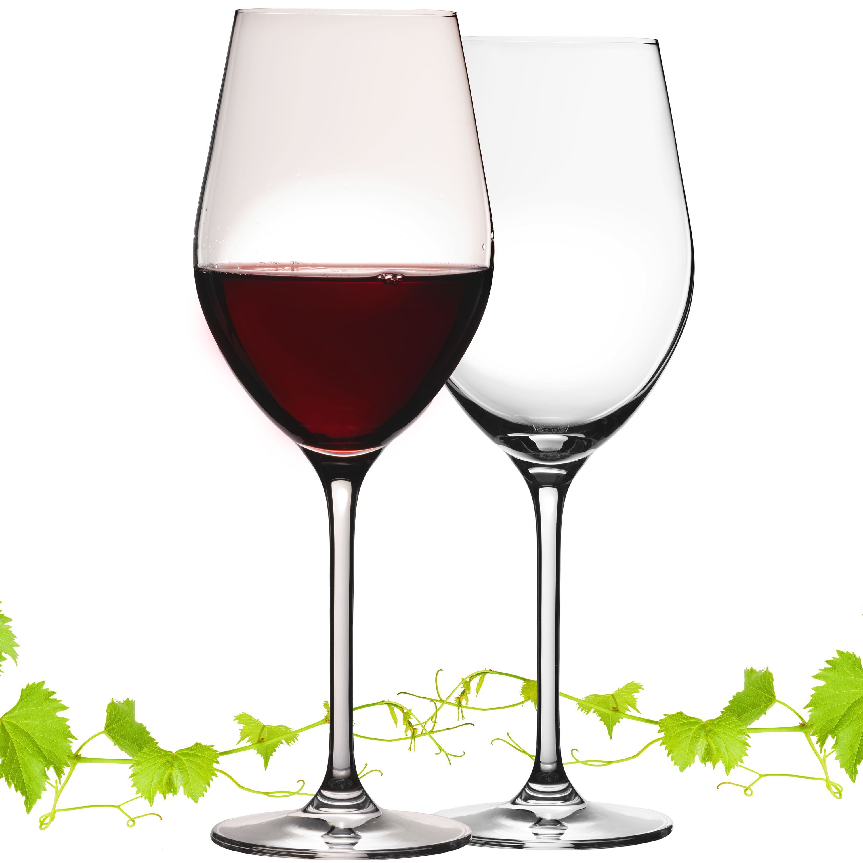 IMPERIAL glass Weinglas Rotweingläser 300ml Set 2-Teilig "Sydney", Crystalline Glas, Bordeauxgläser aus Crystalline Glas Weinglas Spülmaschinenfest